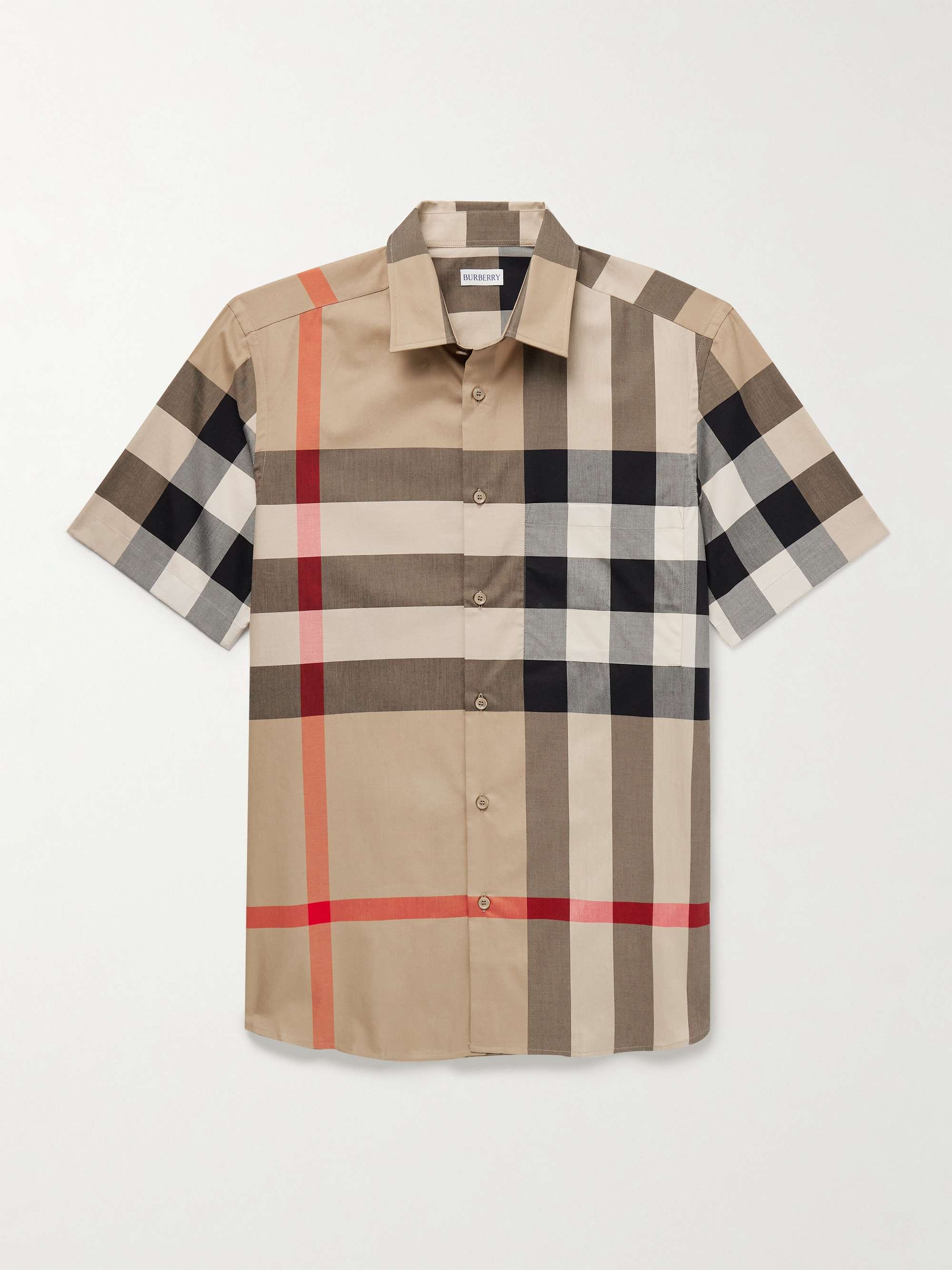 Slim-Fit Checked Cotton Shirt view