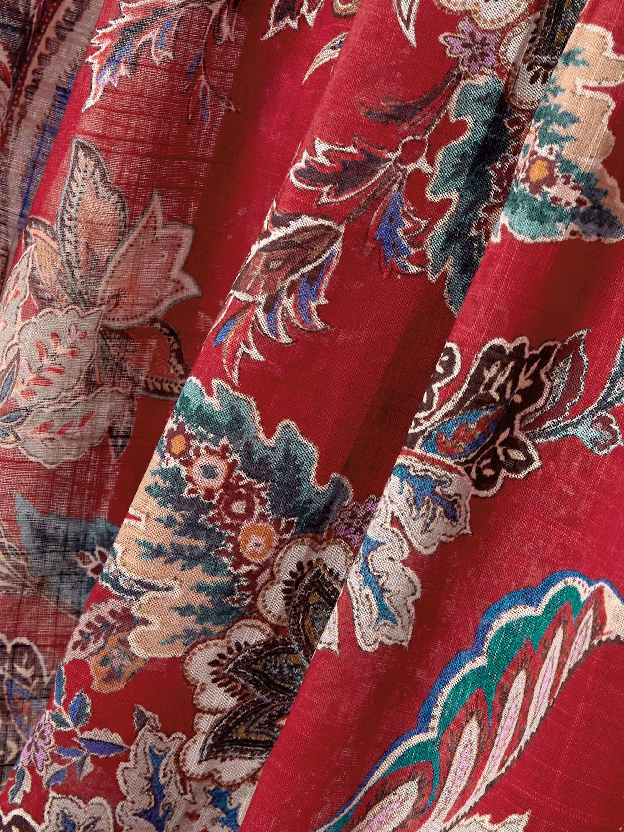 Rhiannon belted paisley-print cotton-voile midi dress view