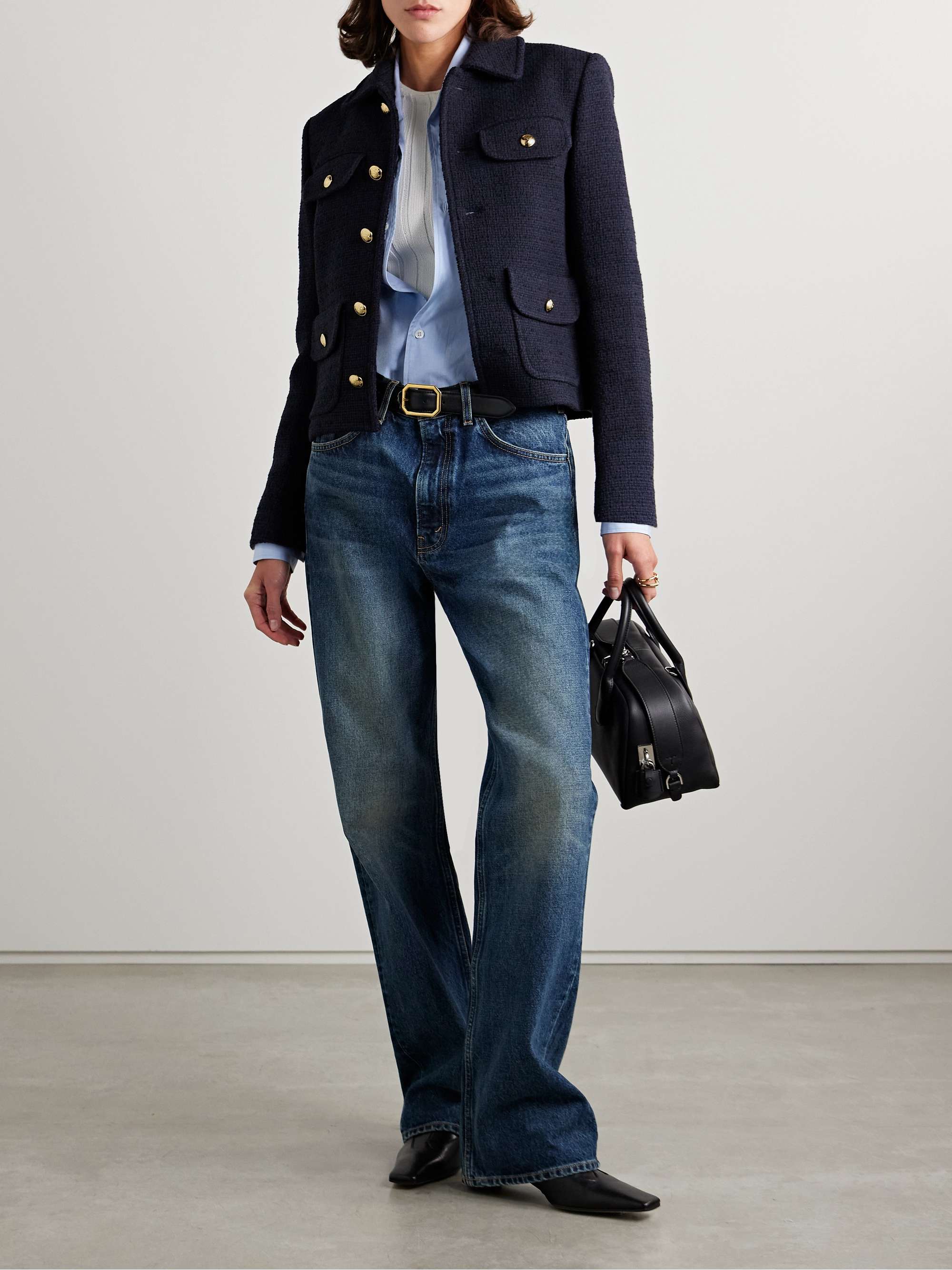 Paola cotton-blend tweed jacket view