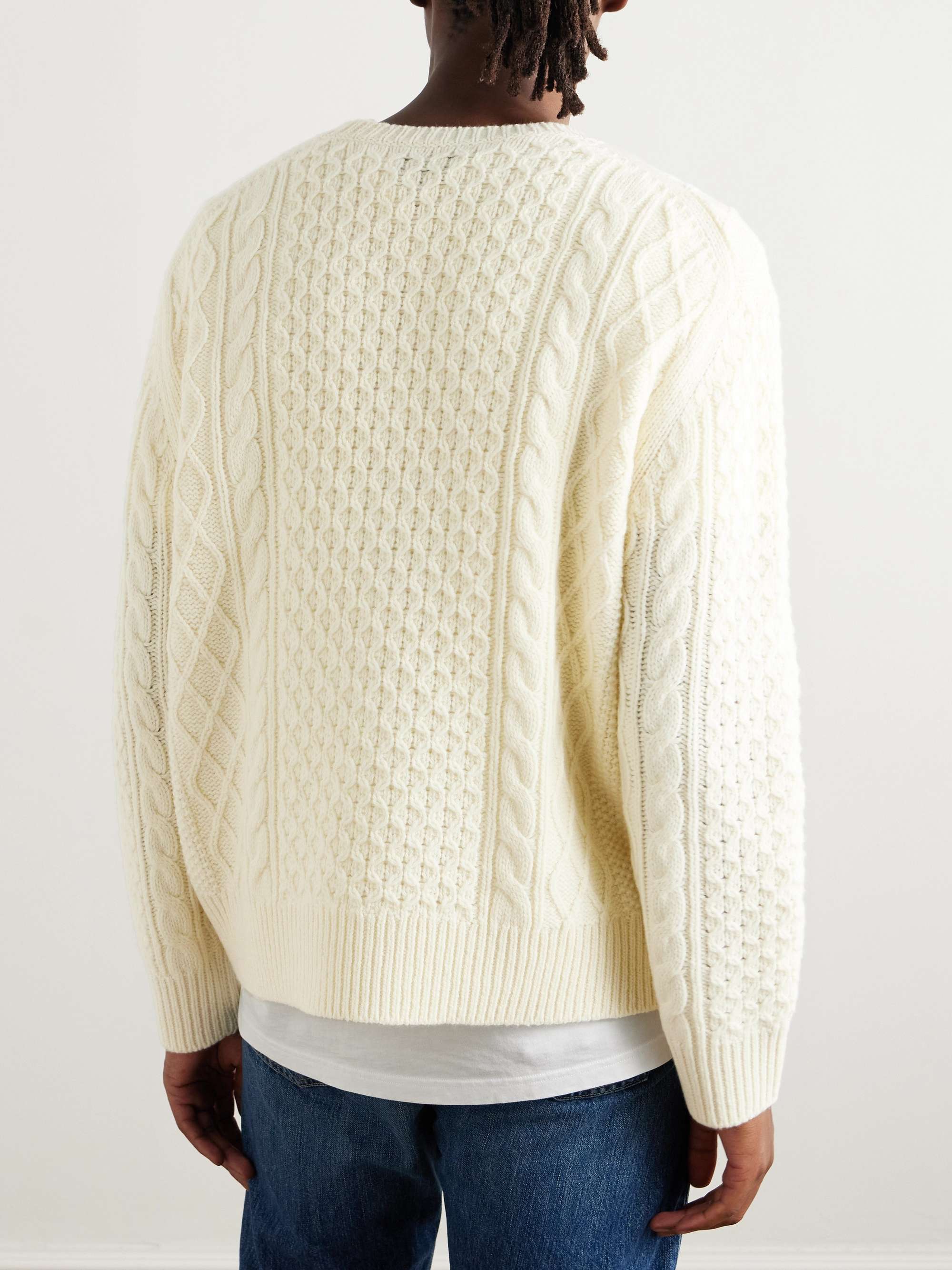 Owen Cable-Knit Merino Wool Sweater view
