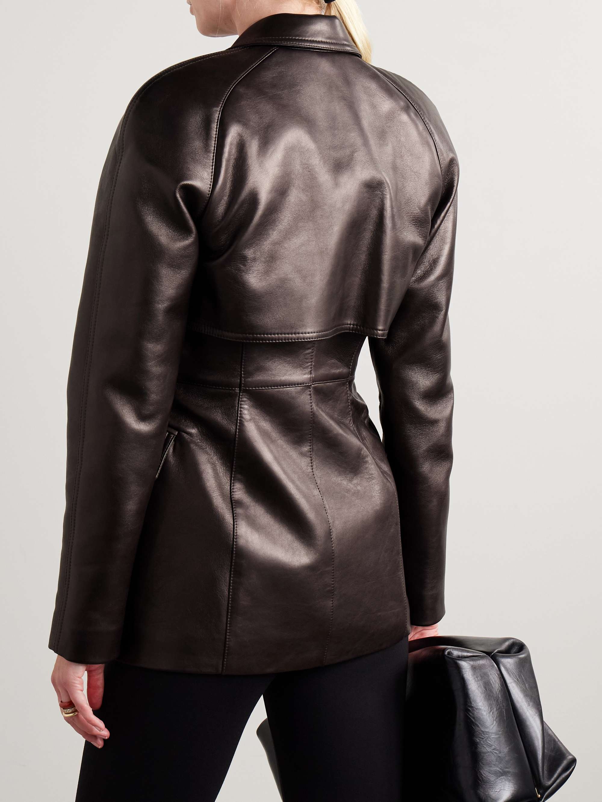 Claudel leather jacket view