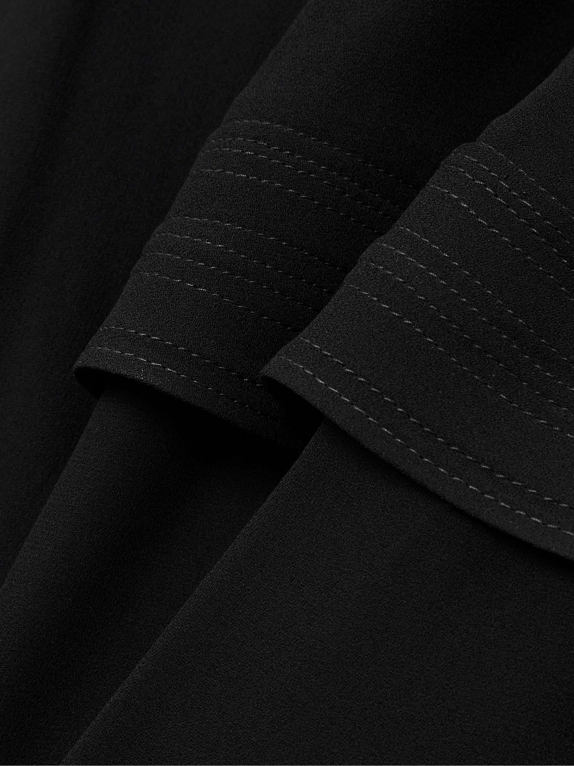 Gathered georgette peplum midi dress view