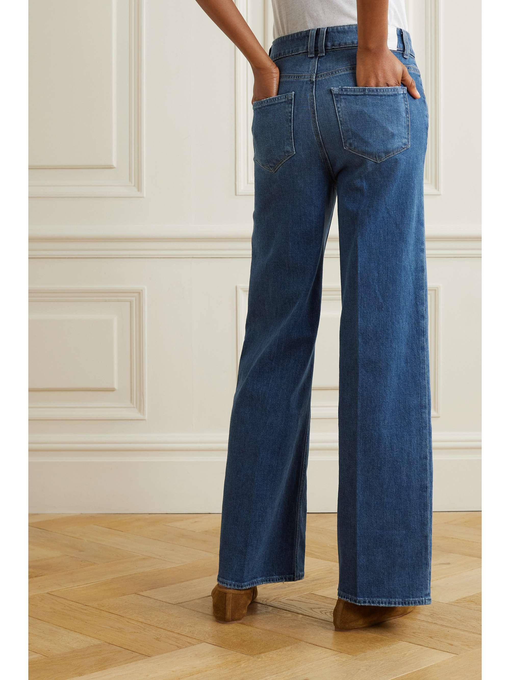 Sasha high-rise straight-leg jeans view