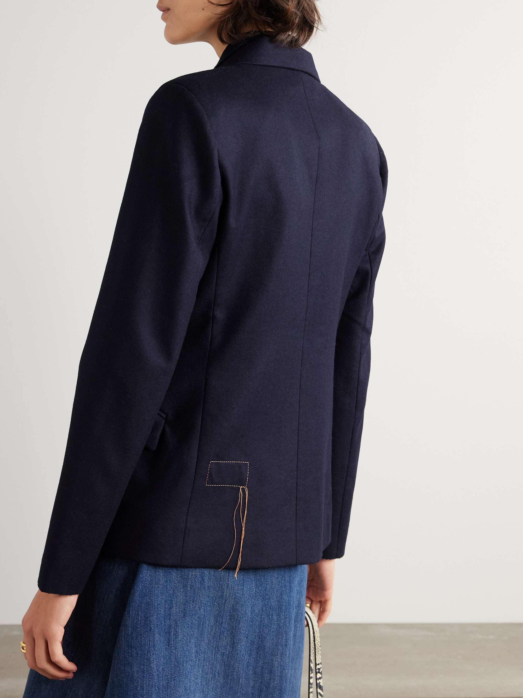 Double-breasted wool-felt blazer view