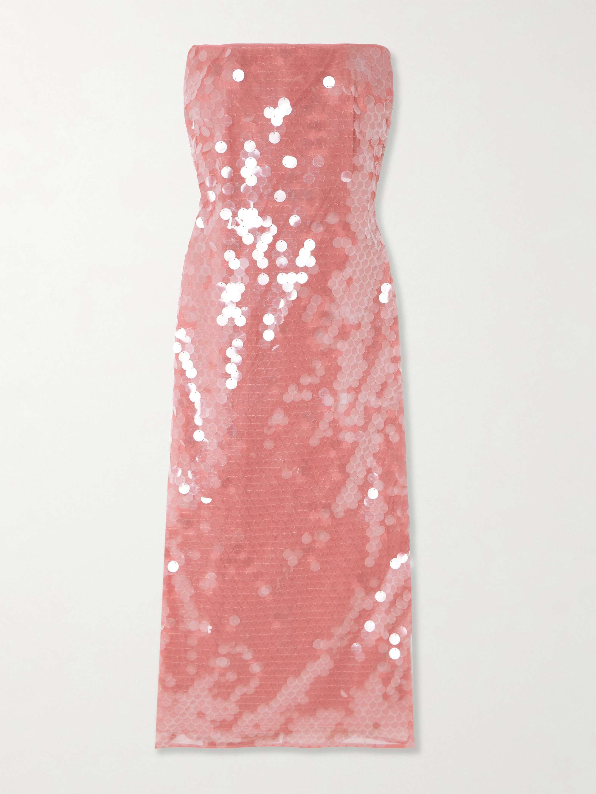 Casey strapless paillette-embellished tulle midi dress view