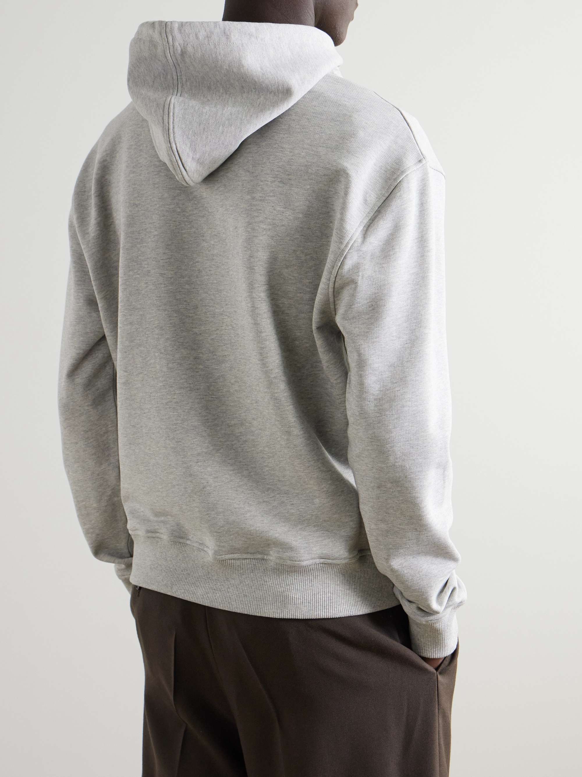 Logo-Embroidered Organic Cotton-Jersey Hoodie view