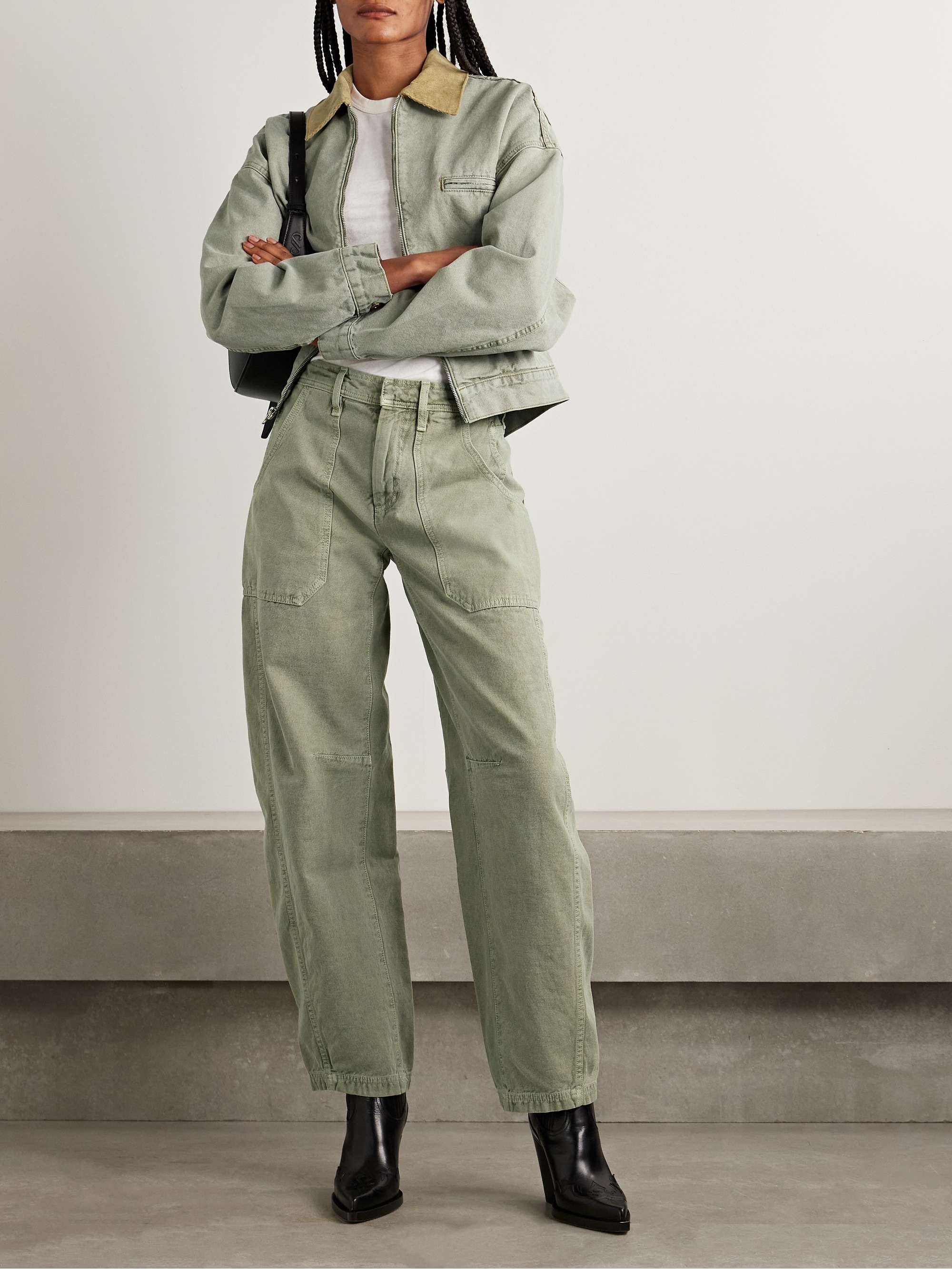 Rookie mid-rise barrel-leg cargo jeans view