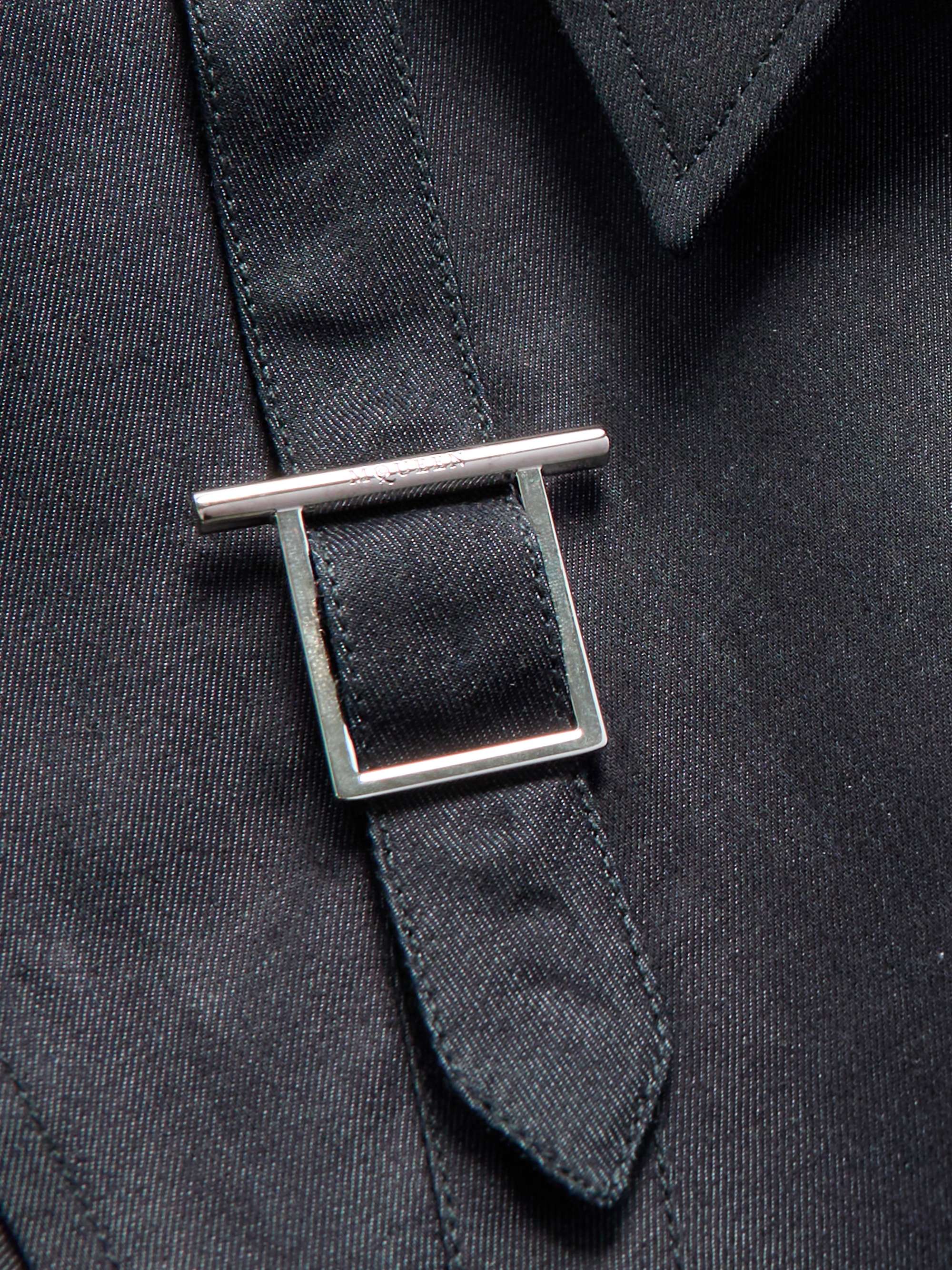 Buckle-Detailed Cotton and Lyocell-Blend Shirt view