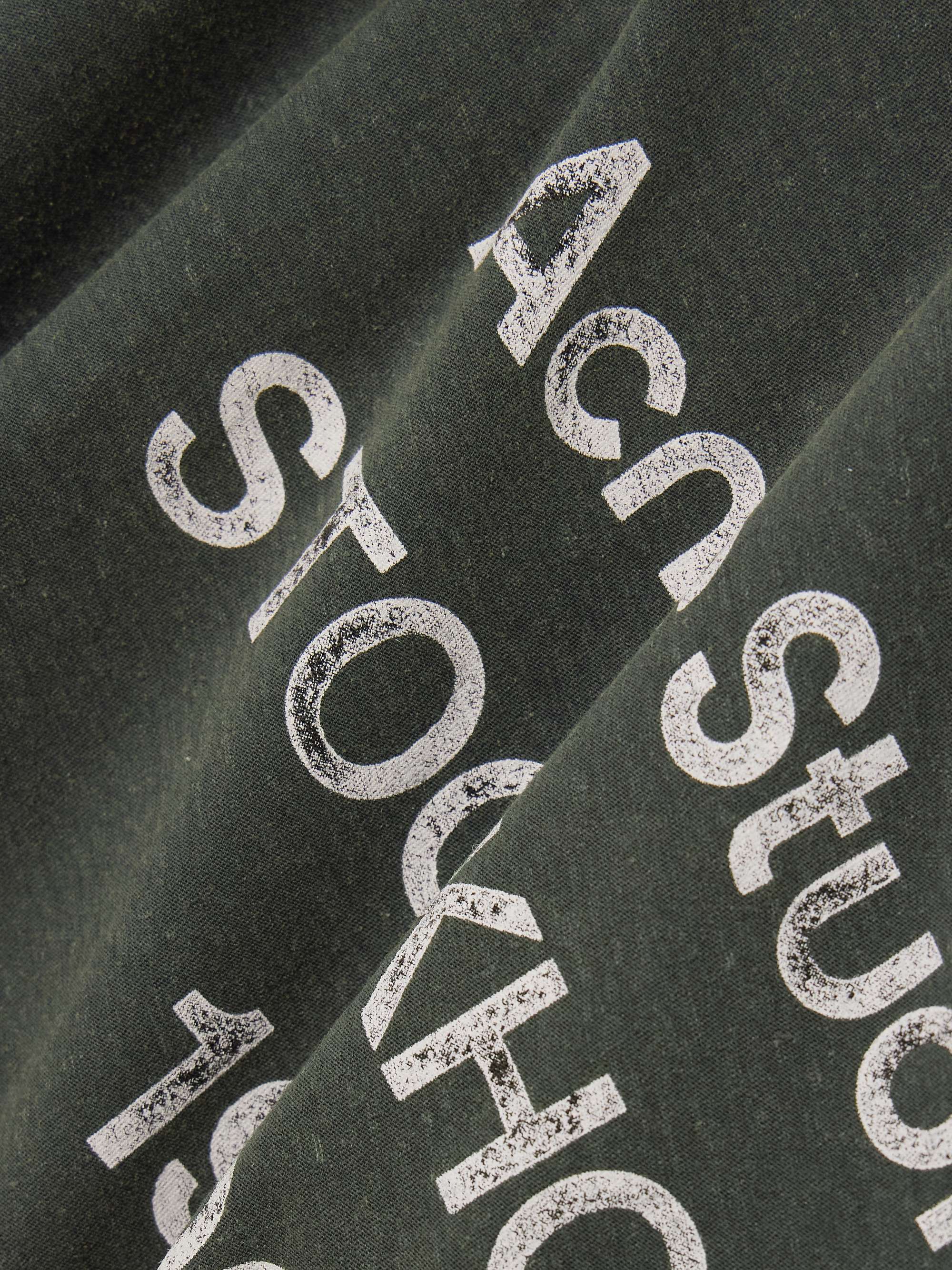 Printed distressed organic cotton-jersey T-shirt view