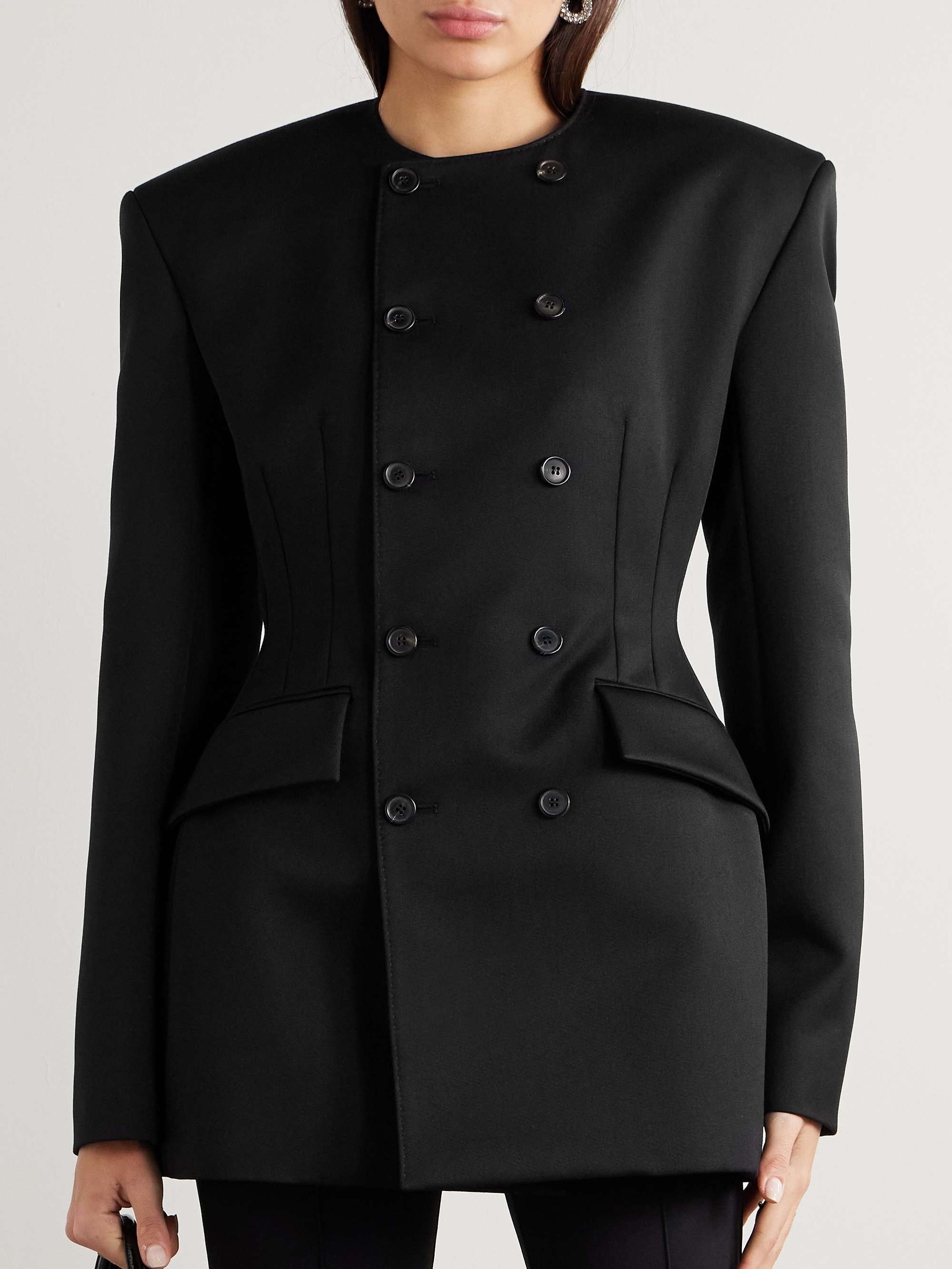 + RHW double-breasted twill mini dress view