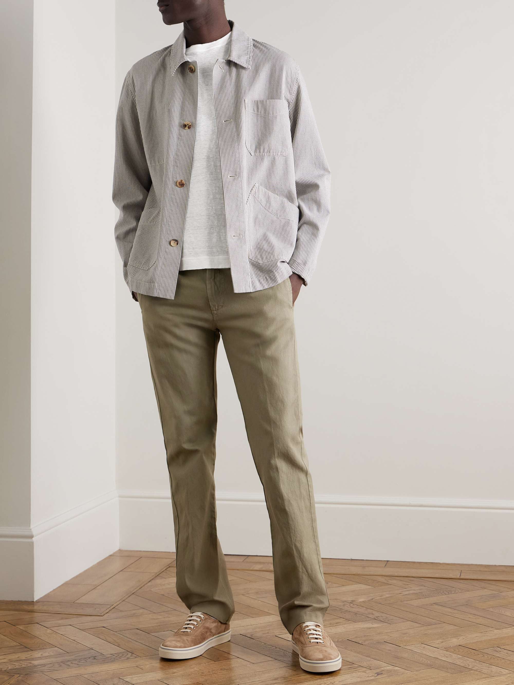 Slim-Fit Linen T-Shirt view