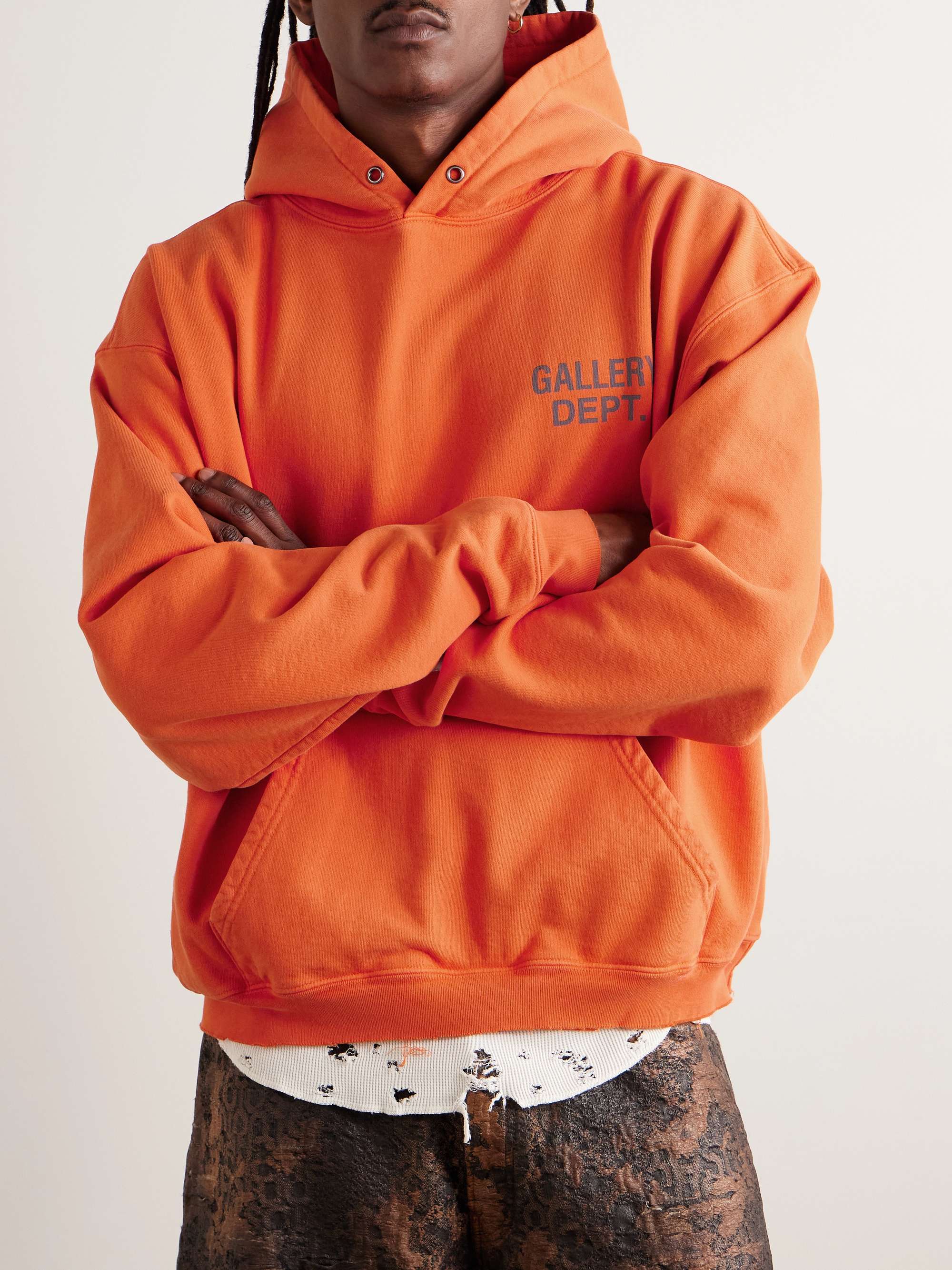 90's Oversized Logo-Print Cotton-Jersey Hoodie view