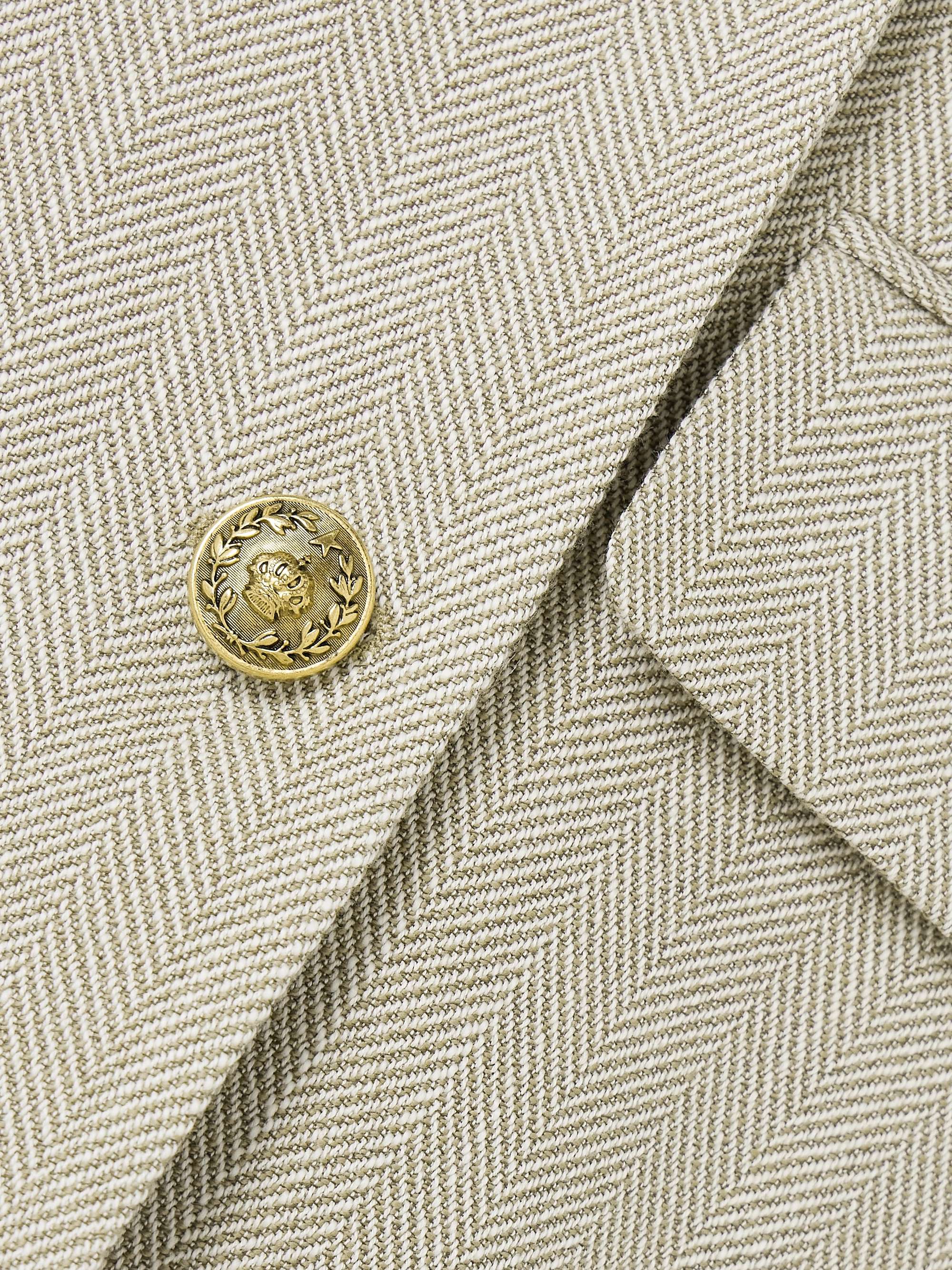 Journey double-breasted herringbone cotton blazer view