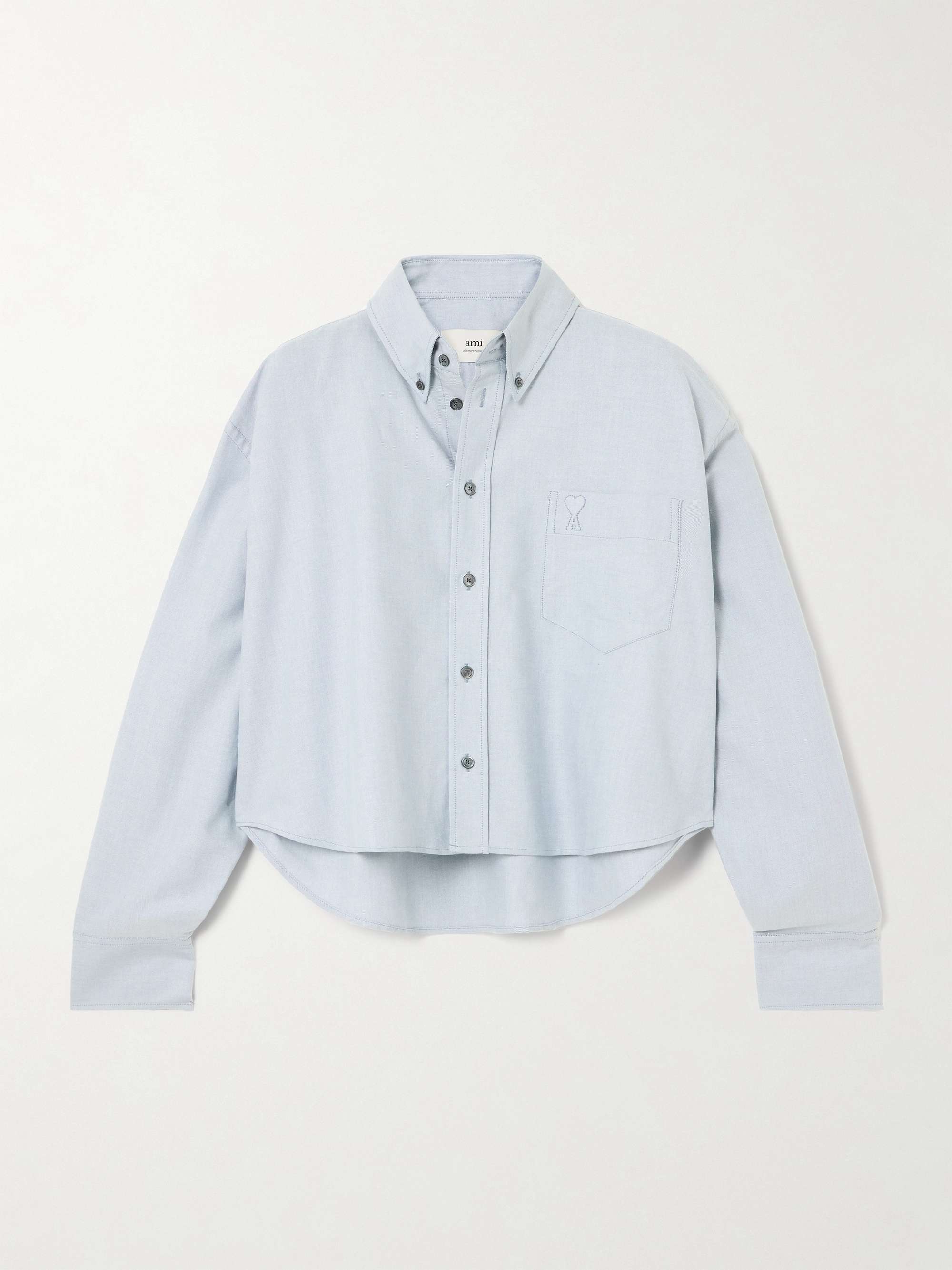 Cropped cotton Oxford shirt view