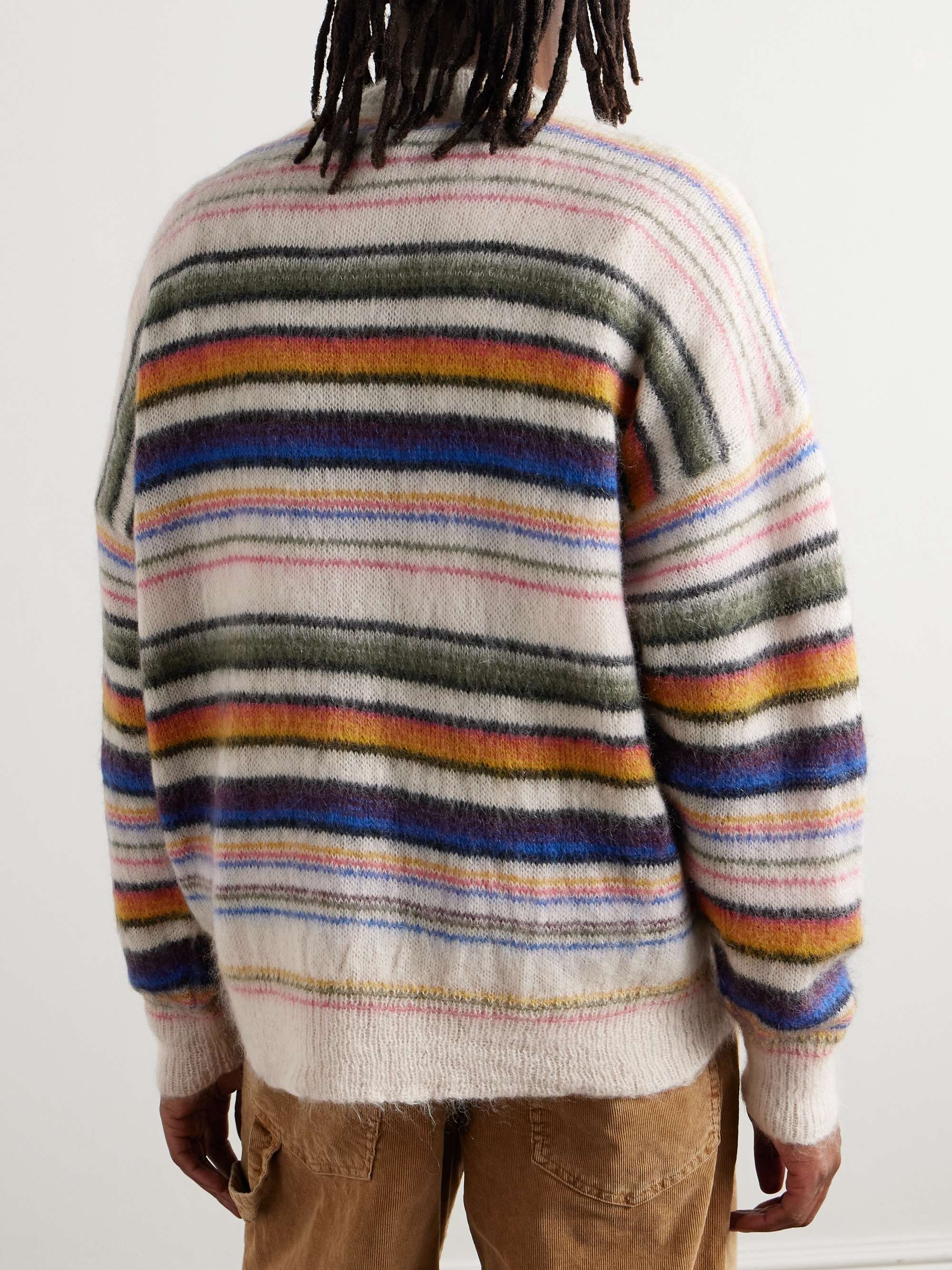 Drusselh Striped Mohair-Blend Sweater view