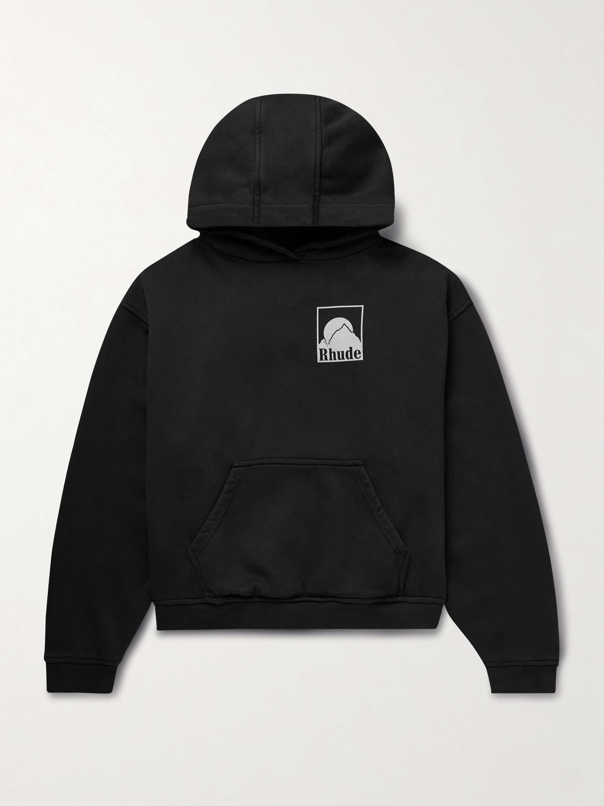 Moonlight Badge Logo-Print Cotton-Jersey Hoodie view