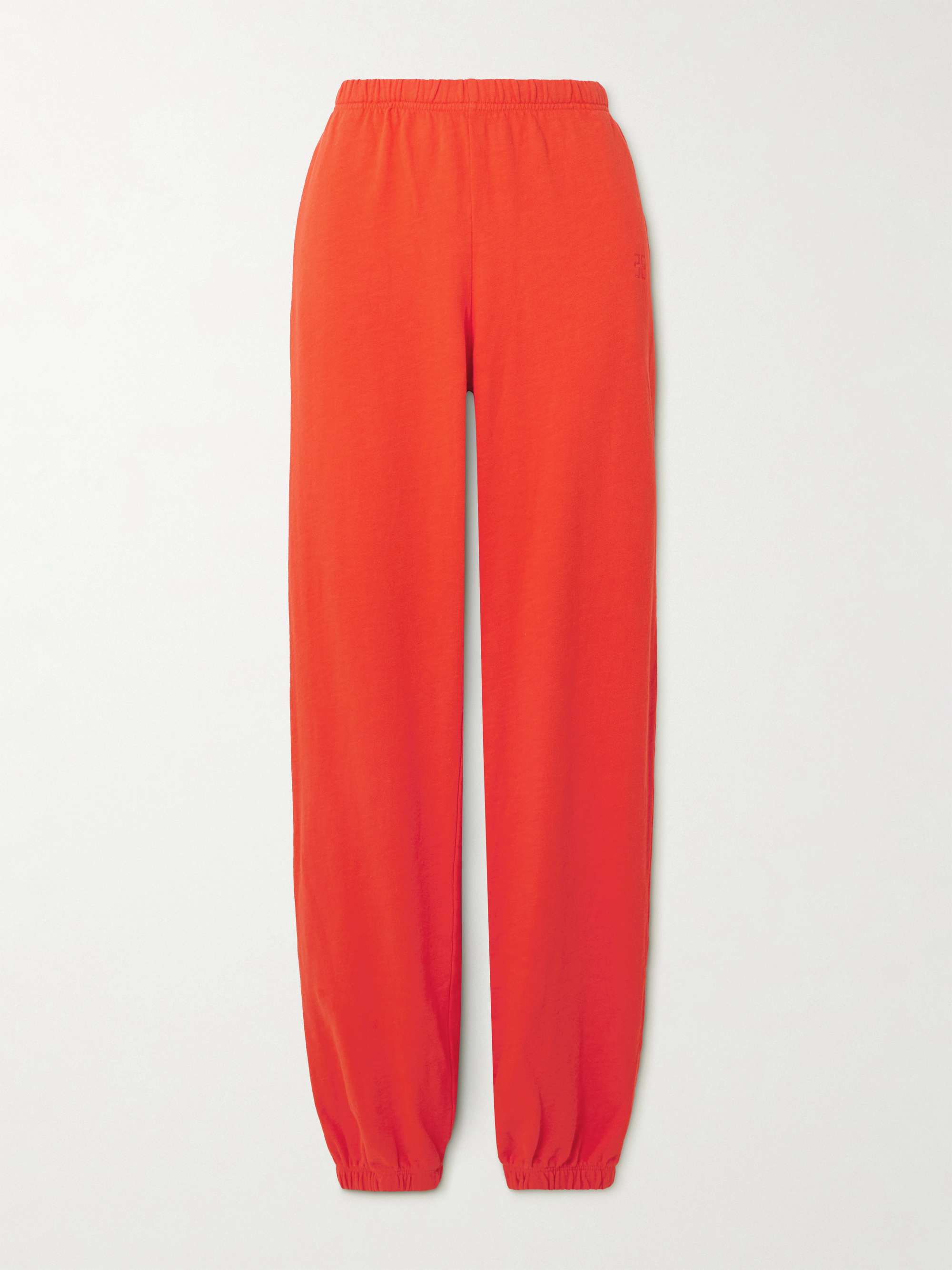 Vinny embroidered tapered cotton-jersey track pants view