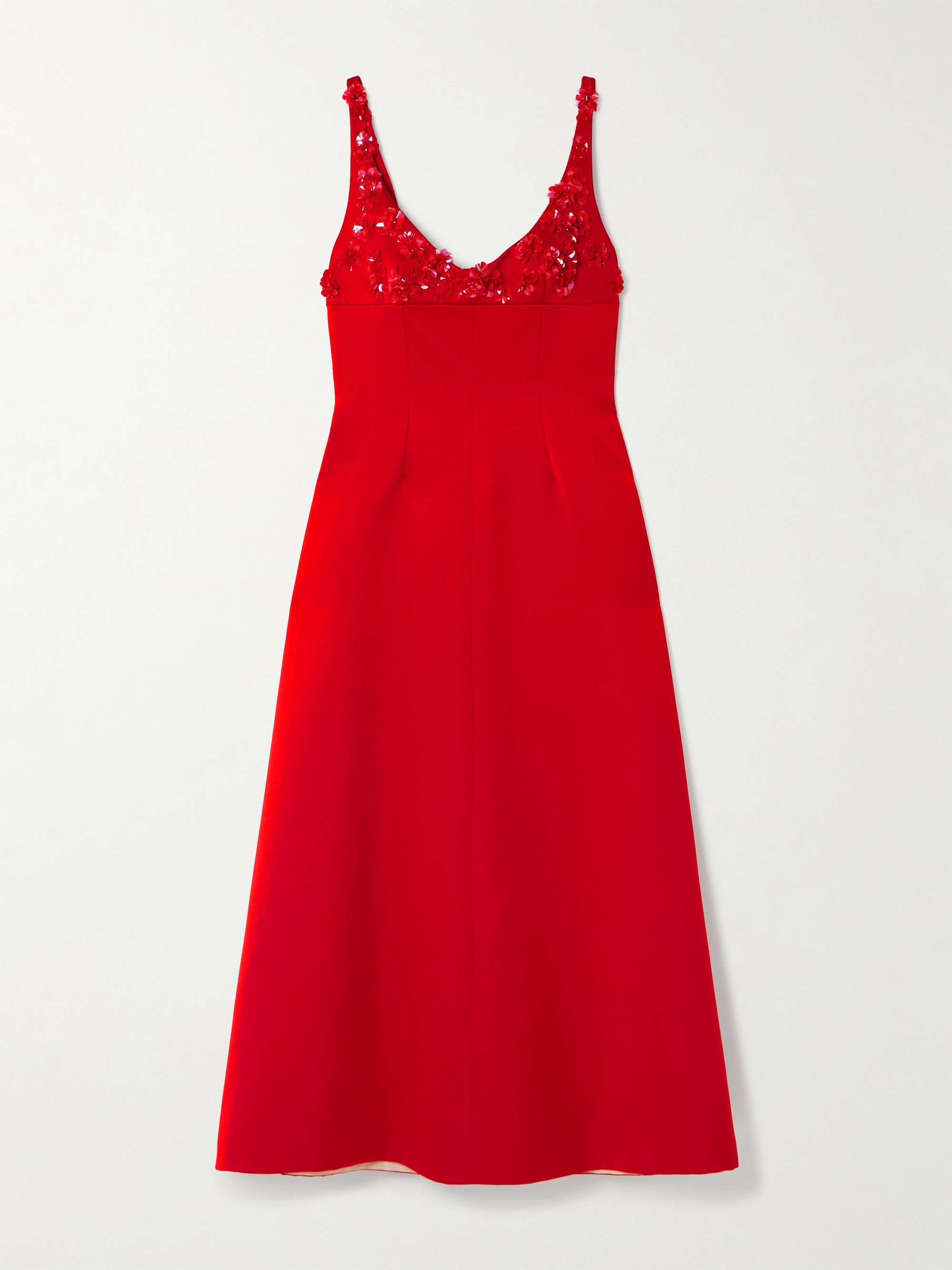 Abella darted embellished satin midi dress view