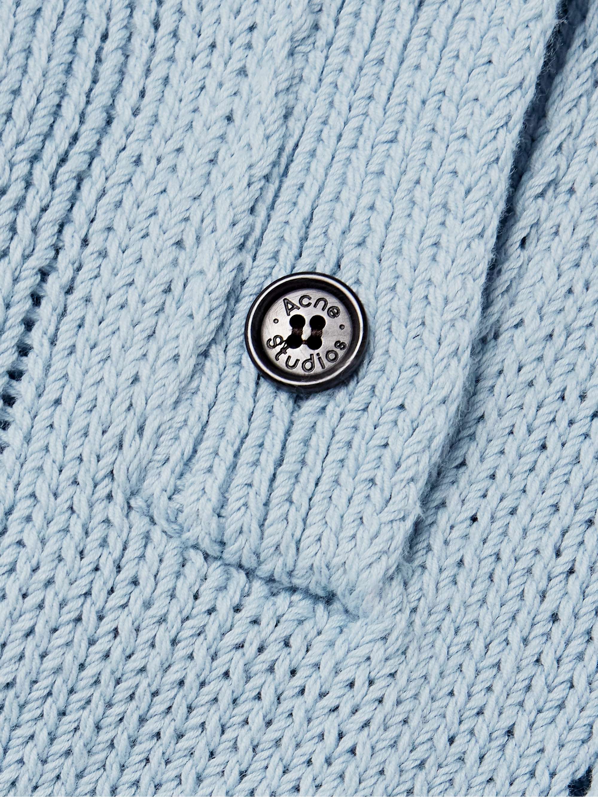 Distressed organic cotton and wool-blend sweater view
