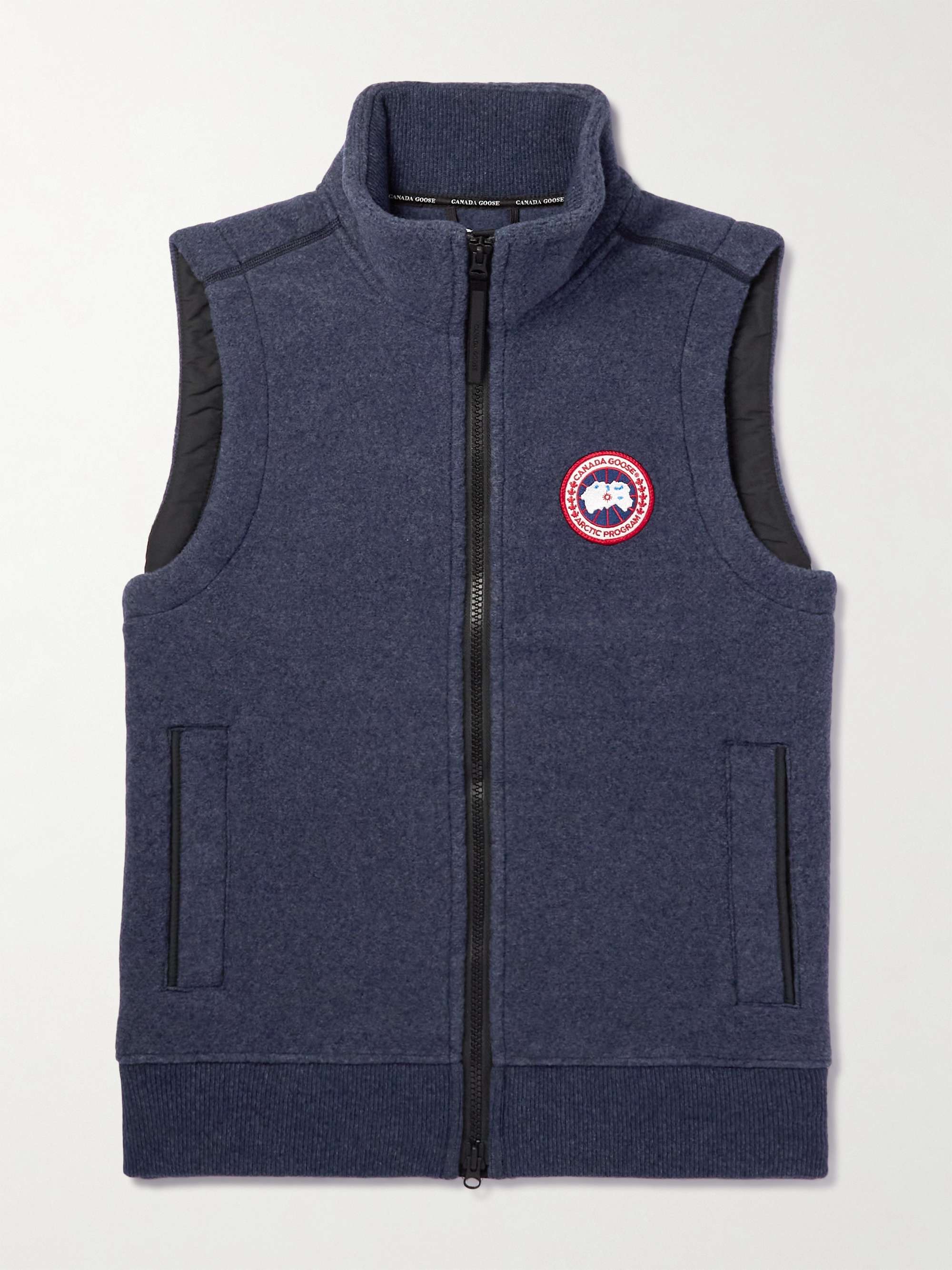 Mersey Logo-Appliquéd Wool-Blend Fleece Gilet view