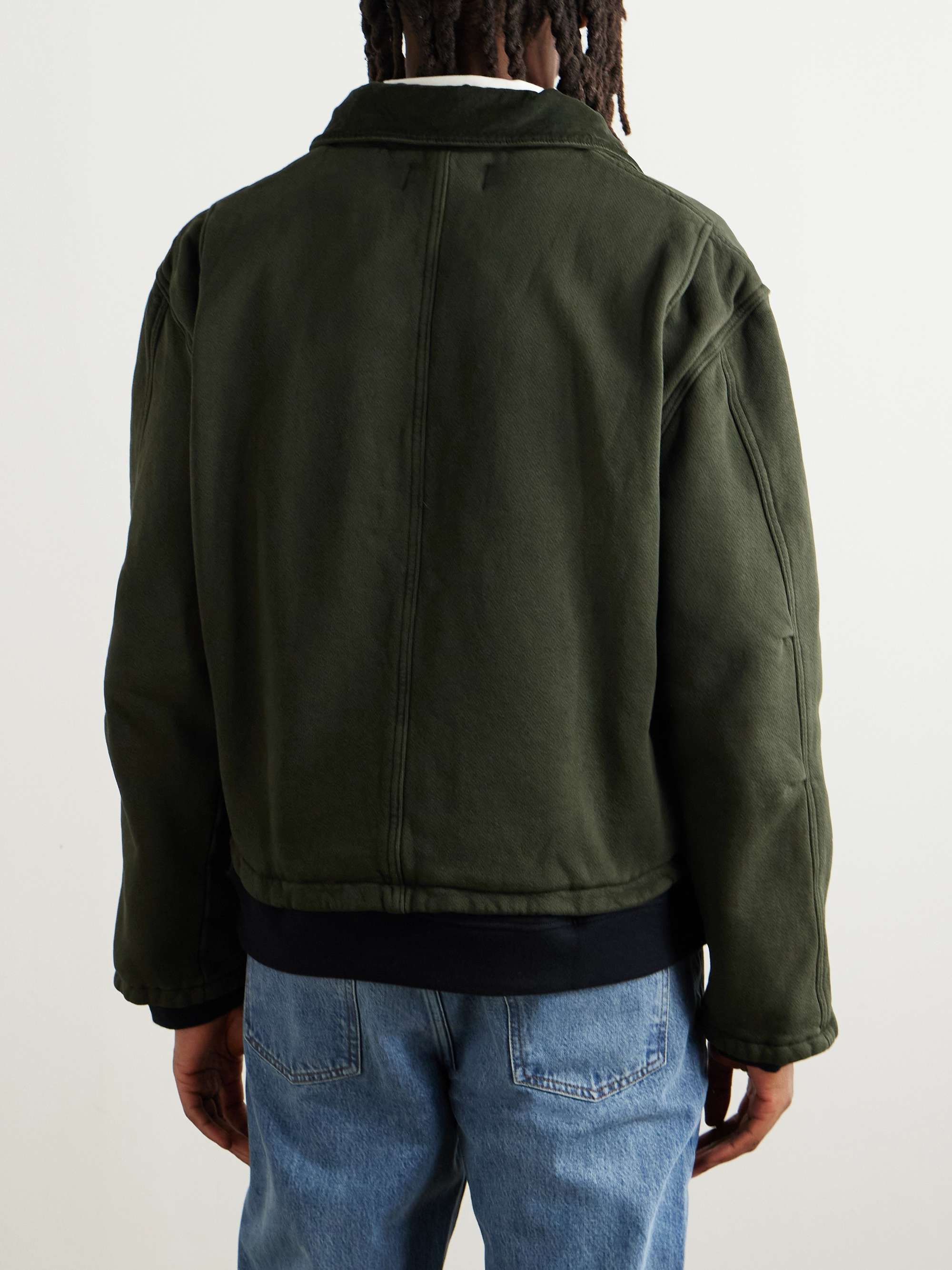 Utility Corduroy-Trimmed Cotton-Jersey Jacket view