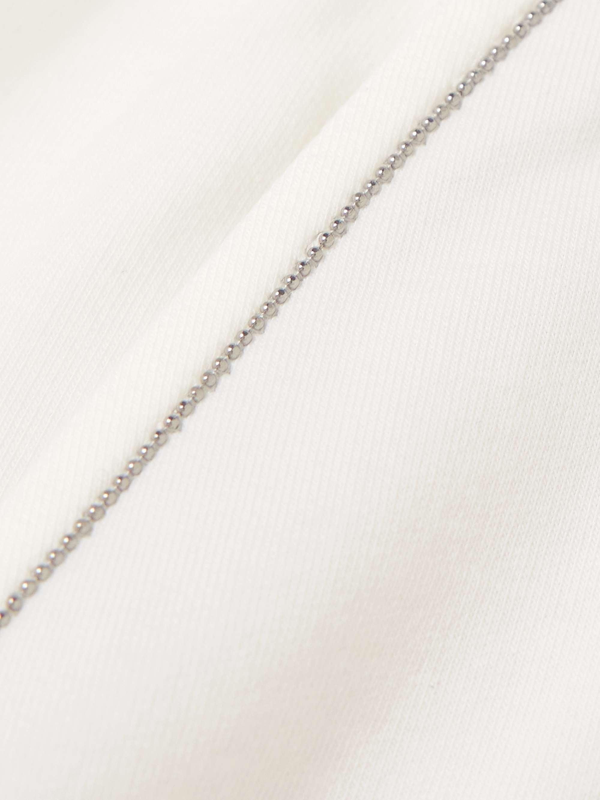 Bead-embellished cotton-blend tapered sweatpants view