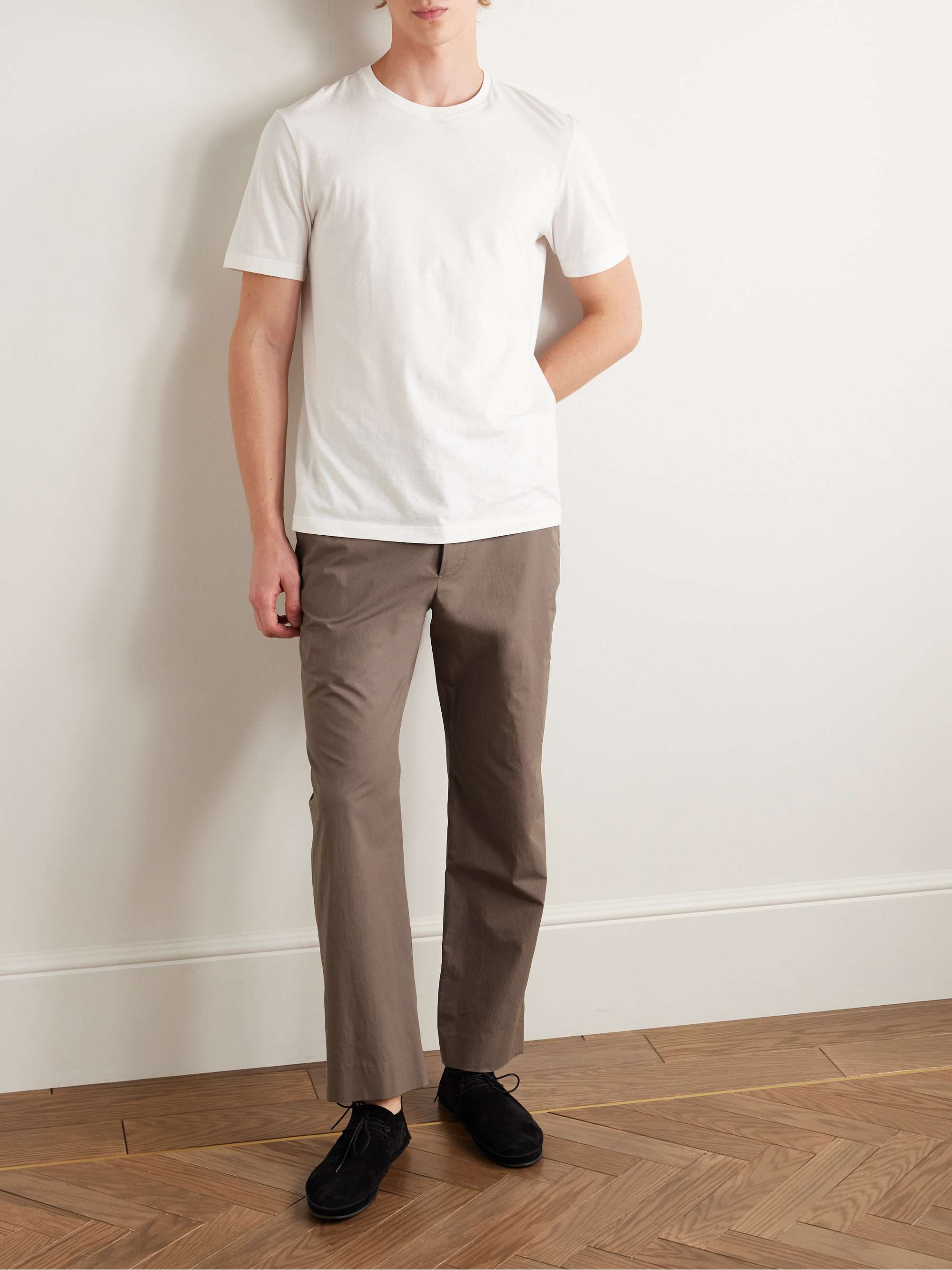 Lerio Straight-Leg Cotton-Poplin Trousers view