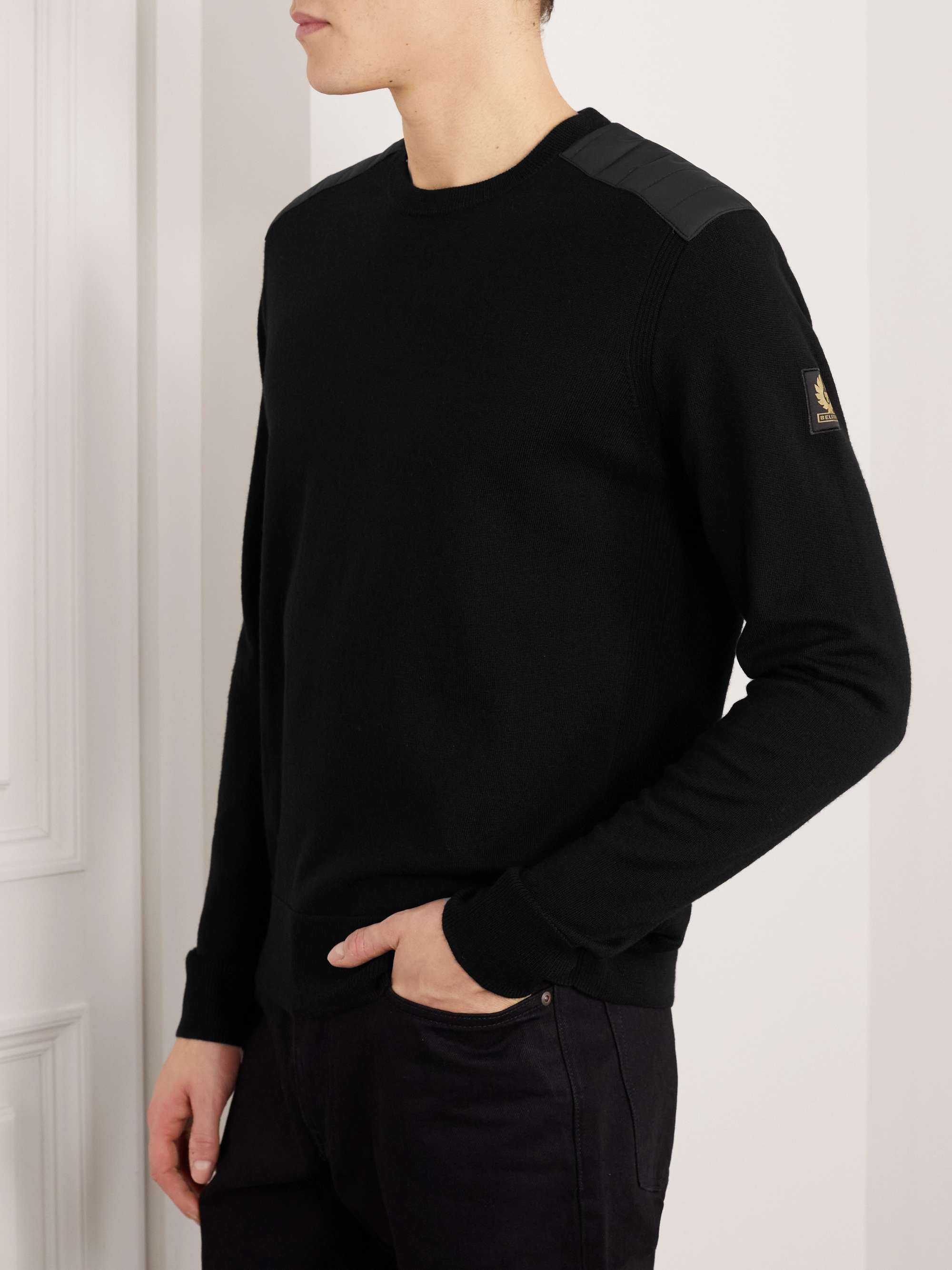 Kerrigan Ribbed Panelled Merino Wool Sweater view