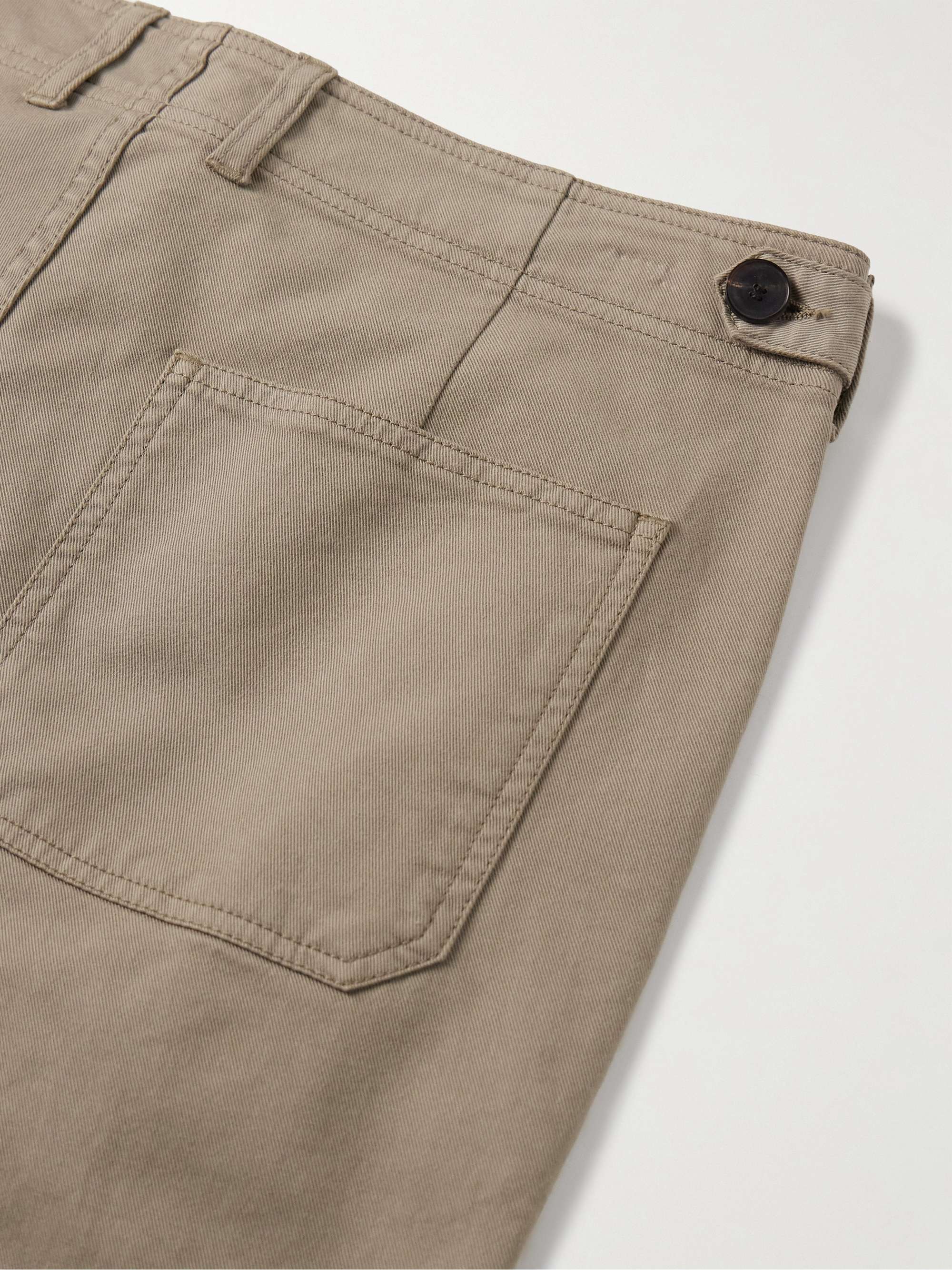 Samuel Straight-Leg Cotton-Blend Twill Trousers view