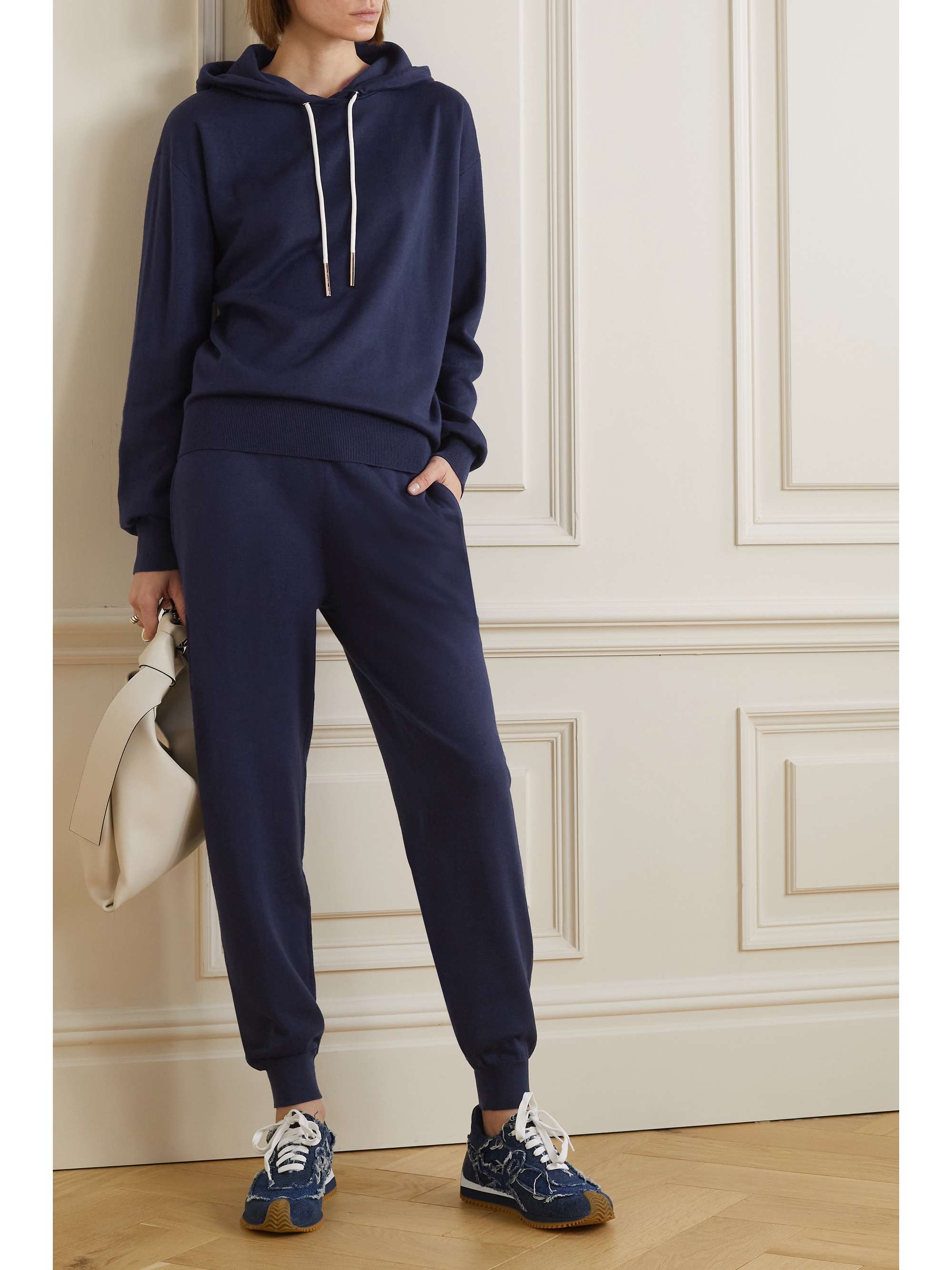 Gia Paris silk and cashmere-blend hoodie and track pants set view