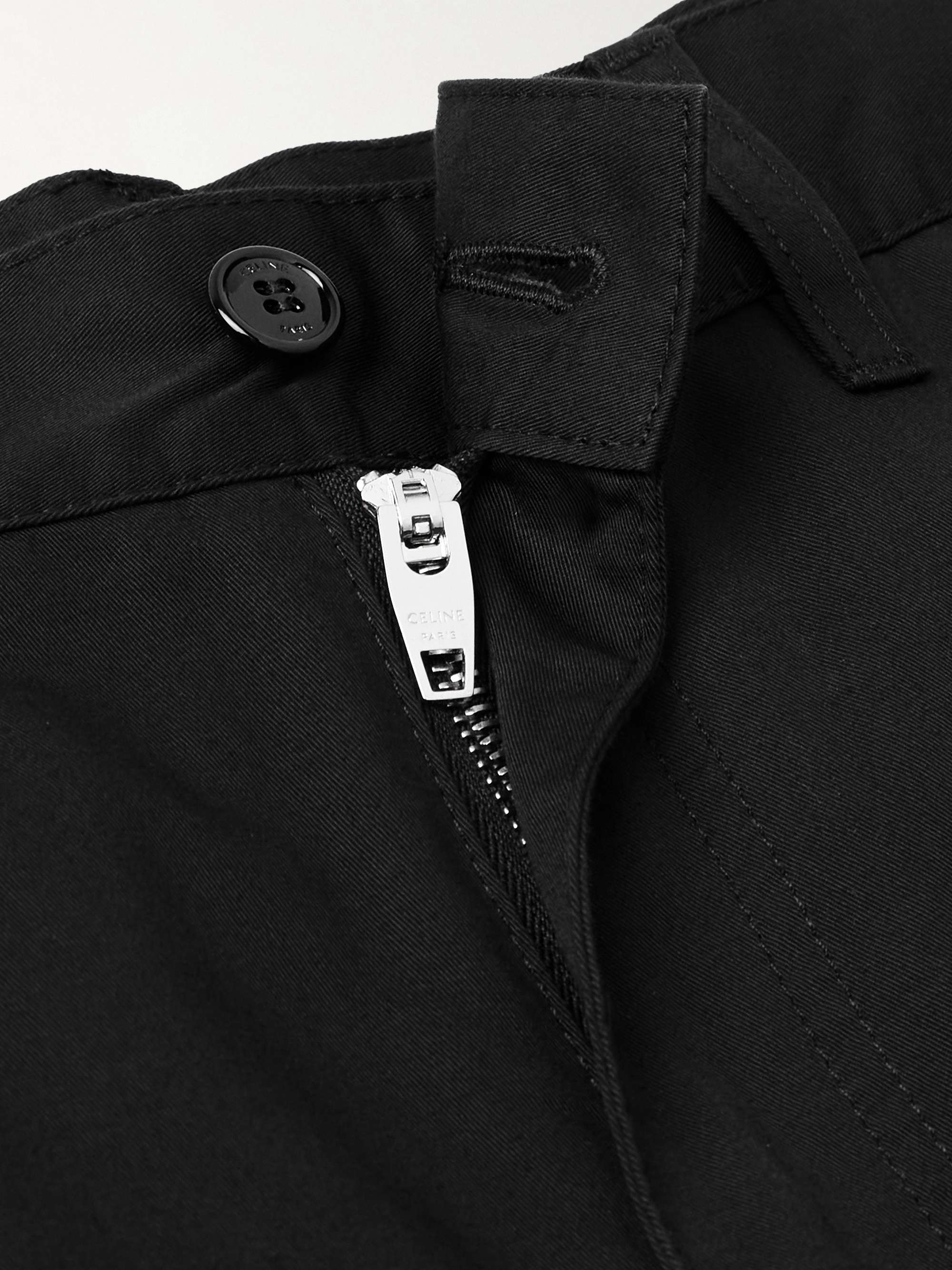 Straight-Leg Cotton and Linen-Blend Cargo Trousers view