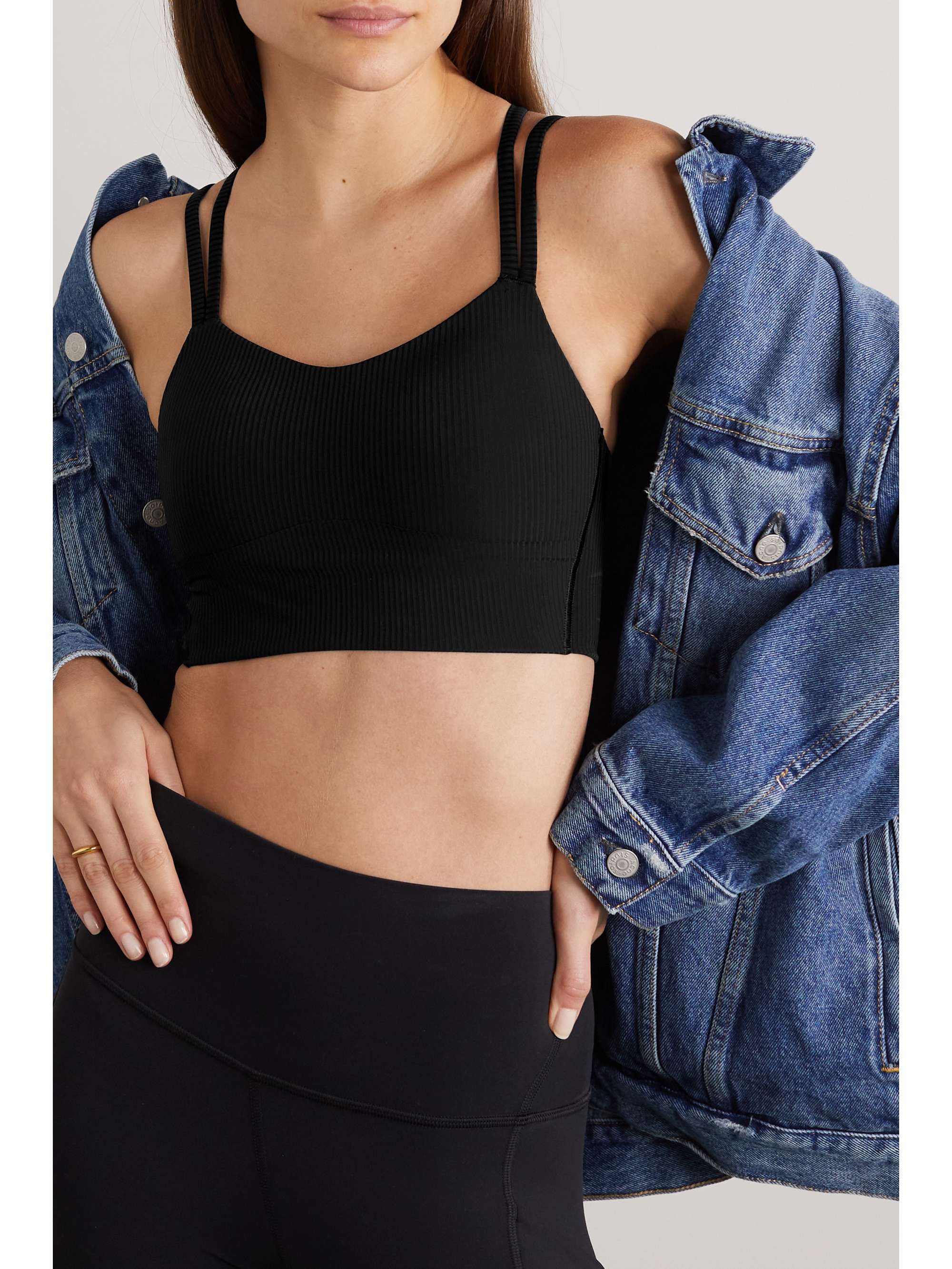 Like A Cloud Longline ribbed sports bra view