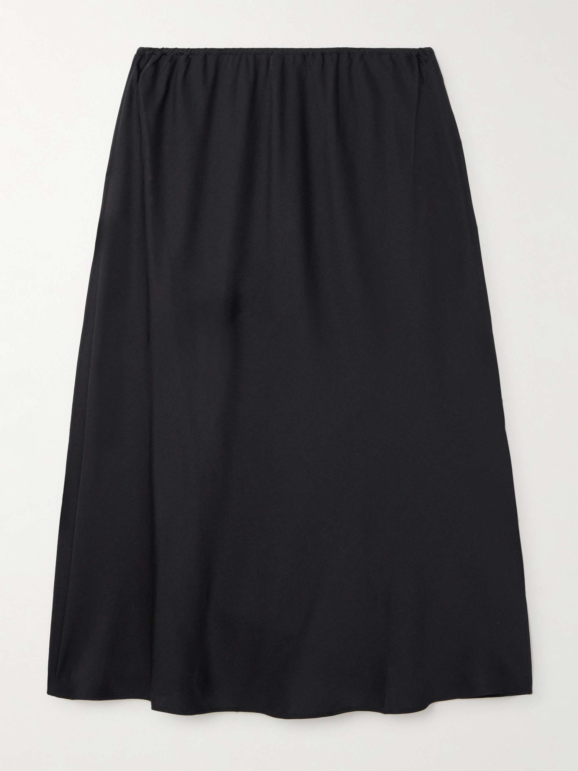 Silk-blend satin midi skirt view