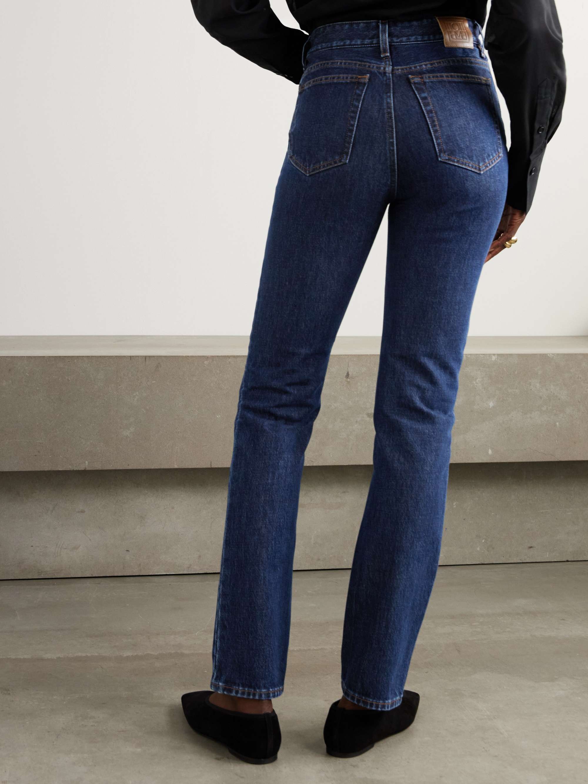 High-rise slim-fit organic jeans view
