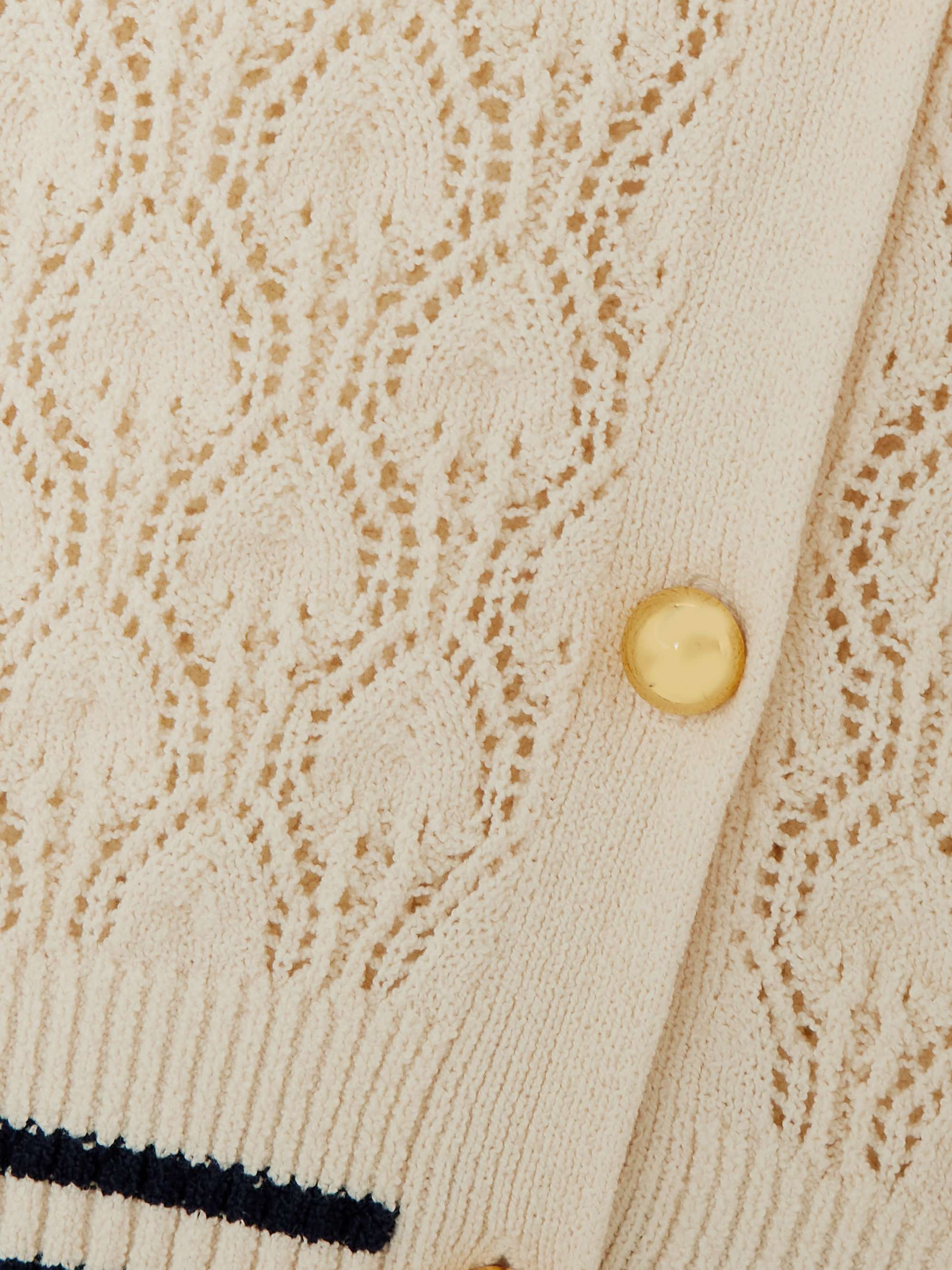 The Rookie pointelle-knit cotton-blend bouclé cardigan view