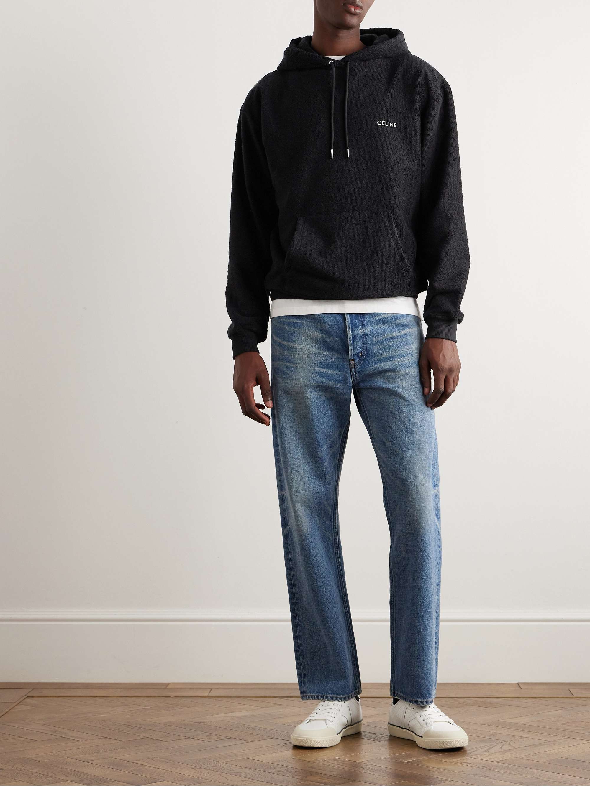 Logo-Embroidered Cotton-Blend Terry Hoodie view