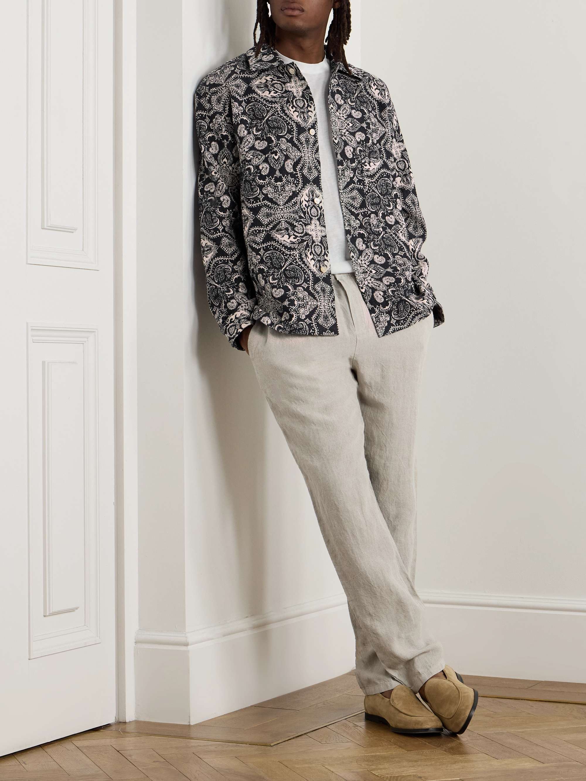Tapered Linen Trousers view