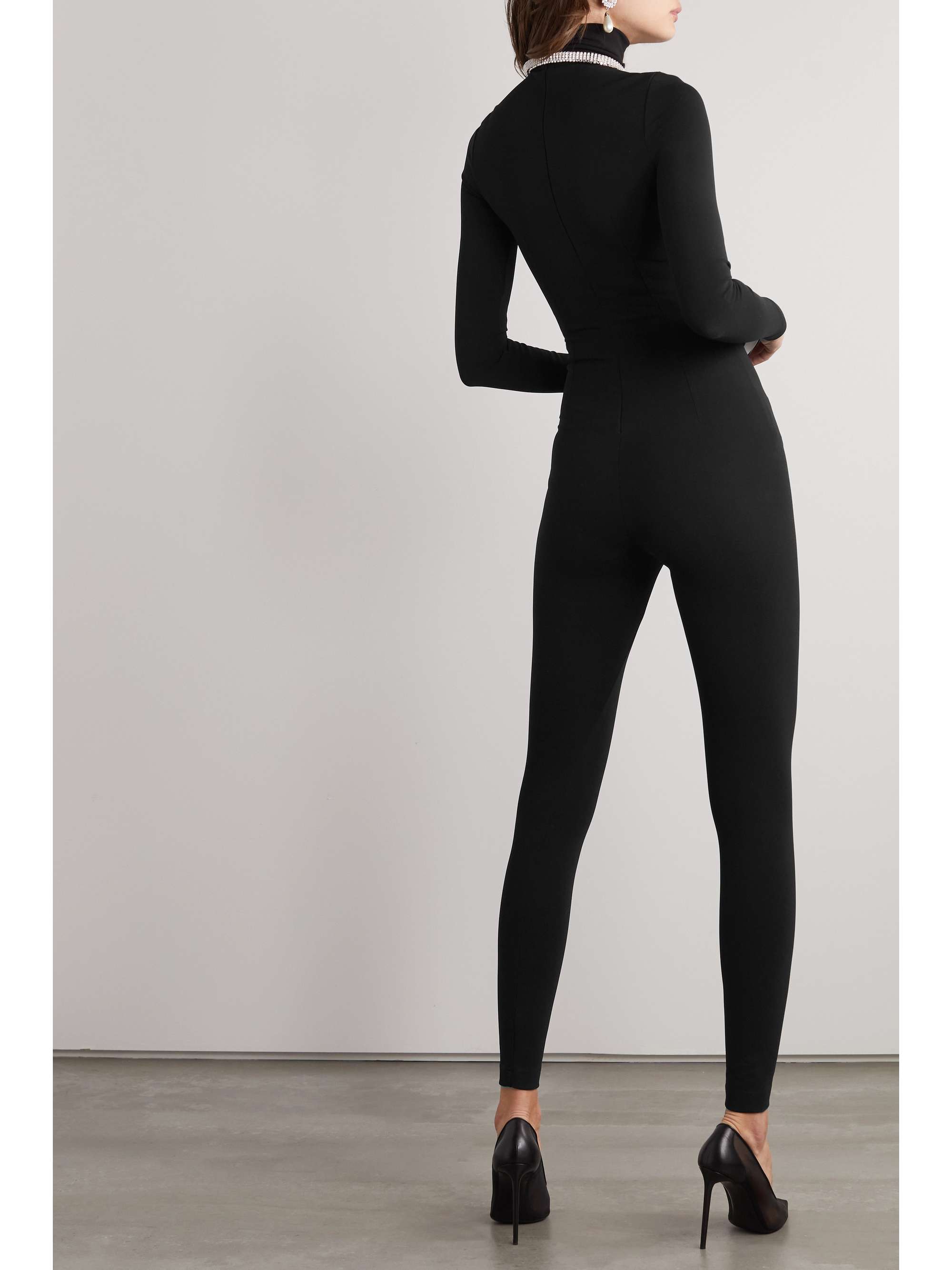 Stretch-jersey turtleneck jumpsuit view