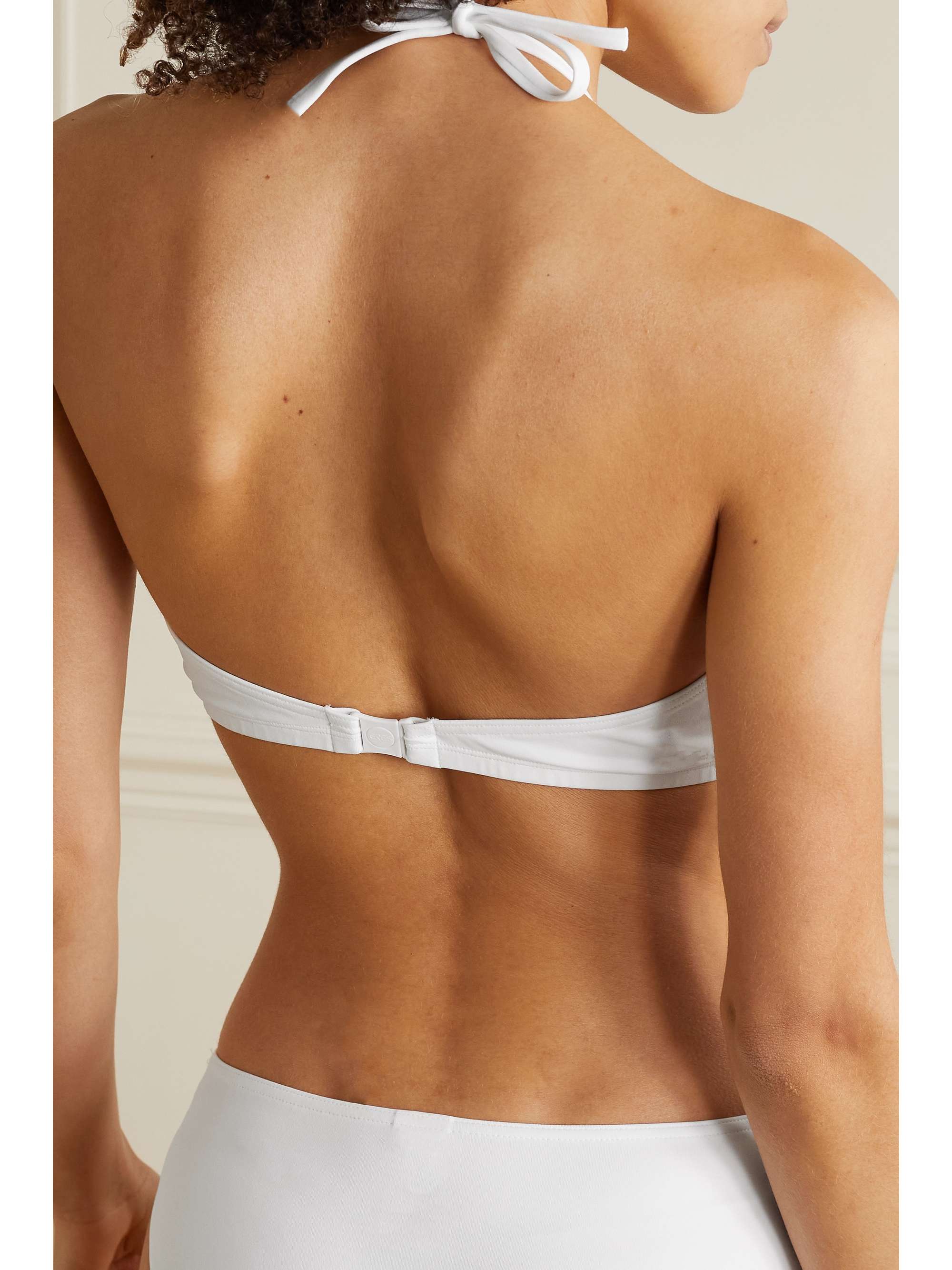 Les Essentiels triangle halterneck bikini top view