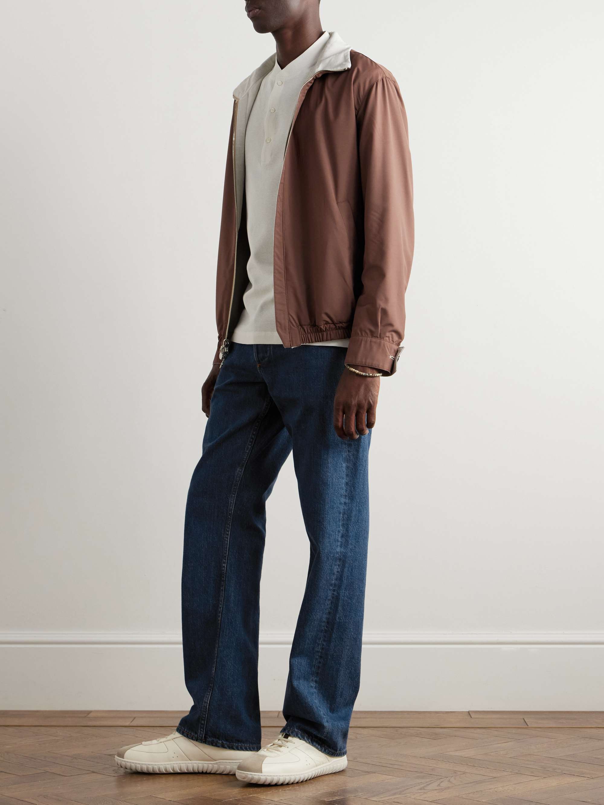 Linen, Wool and Silk-Blend Harrington Jacket view