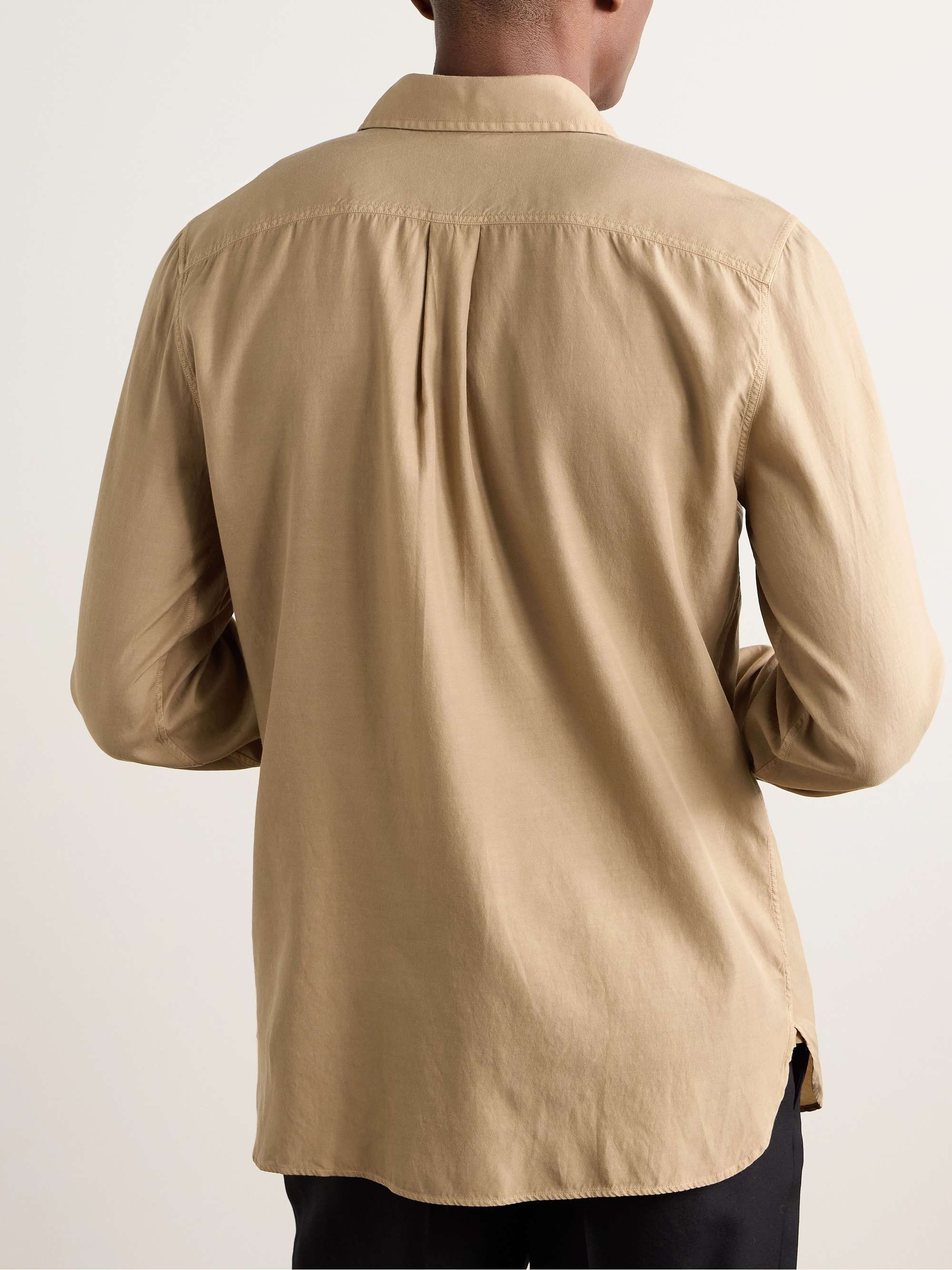 Slim-Fit Garment-Dyed Twill Shirt view