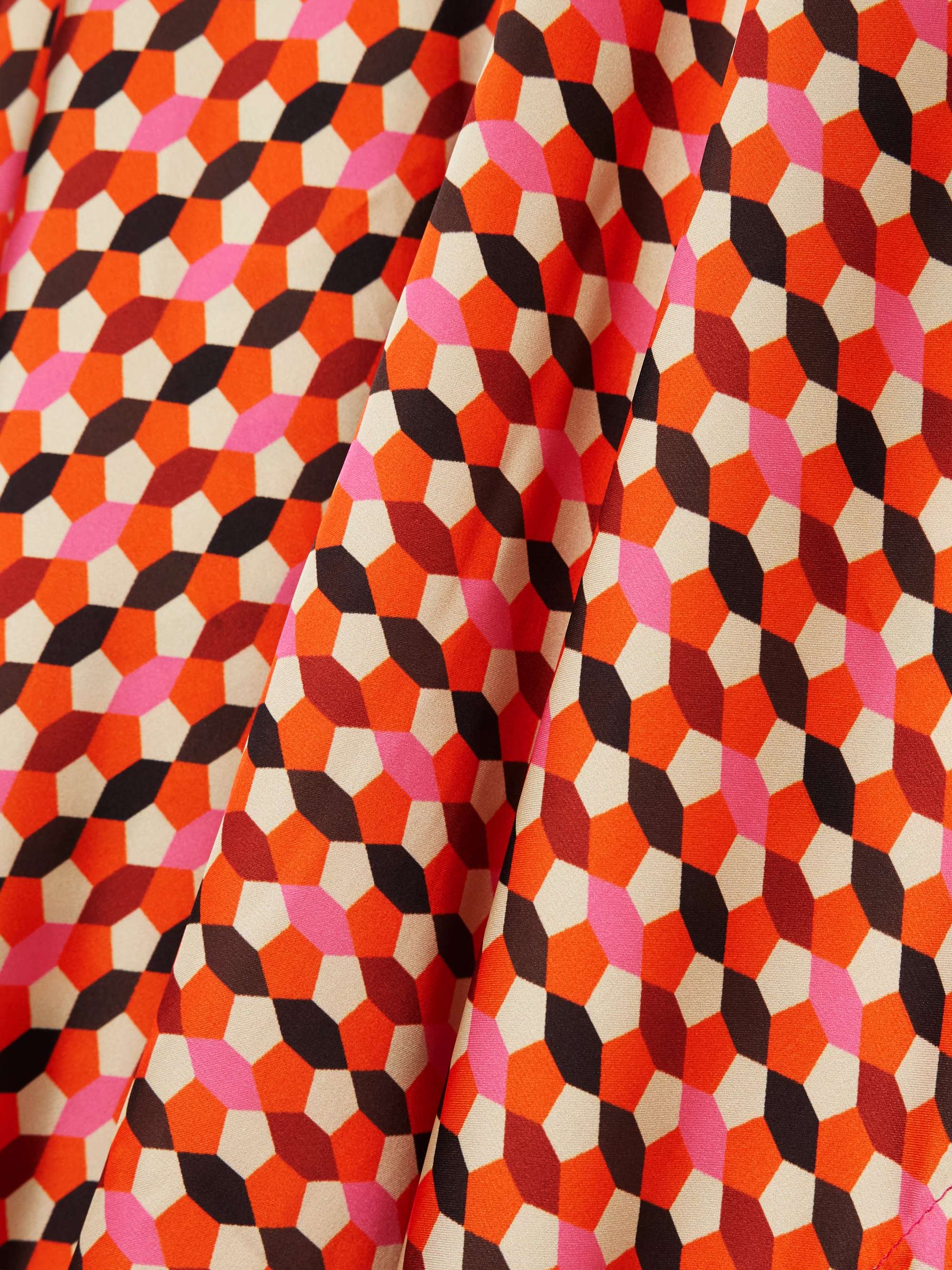 Printed satin blouse view