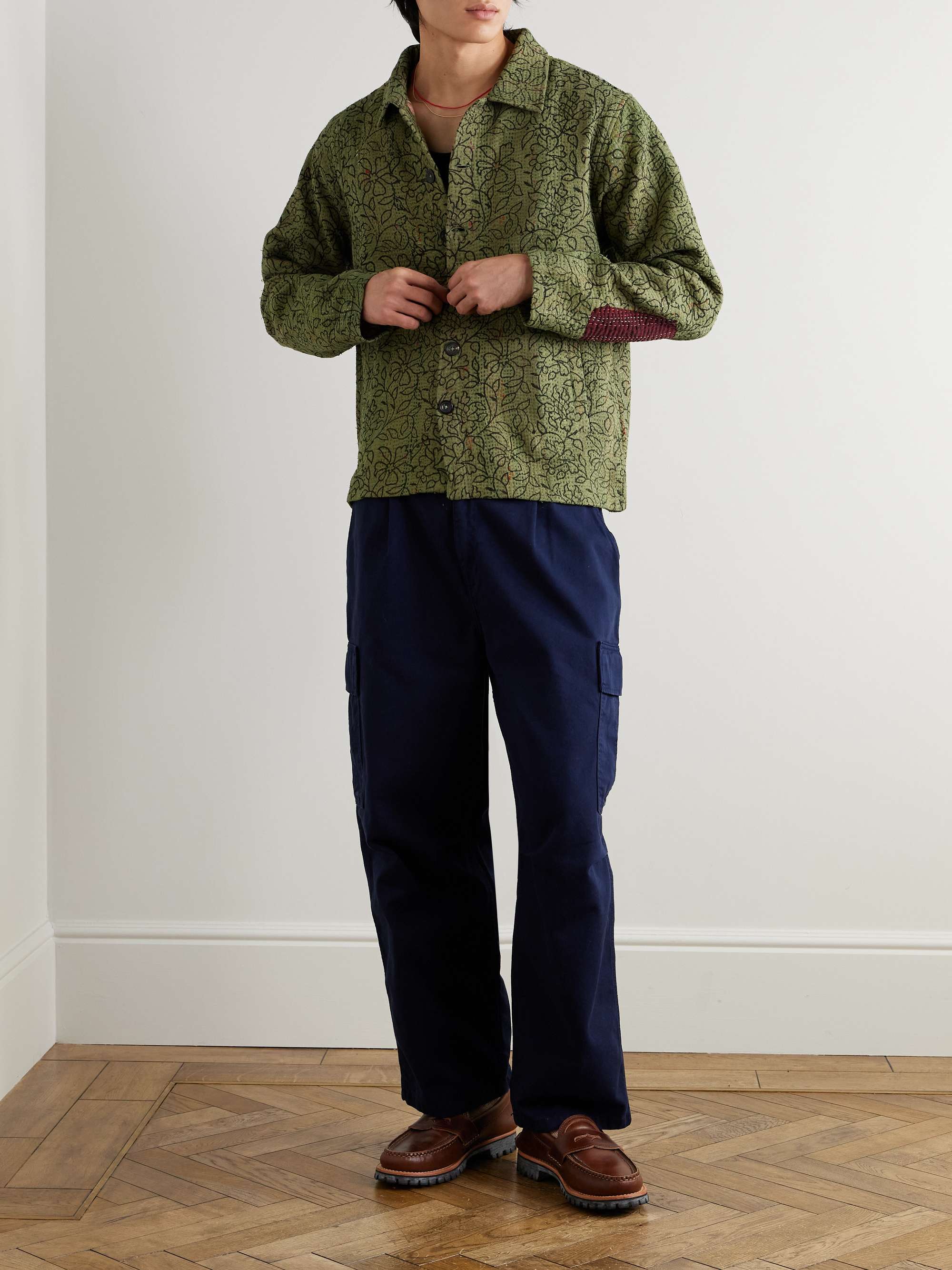 Embroidered Printed Cotton Jacket view