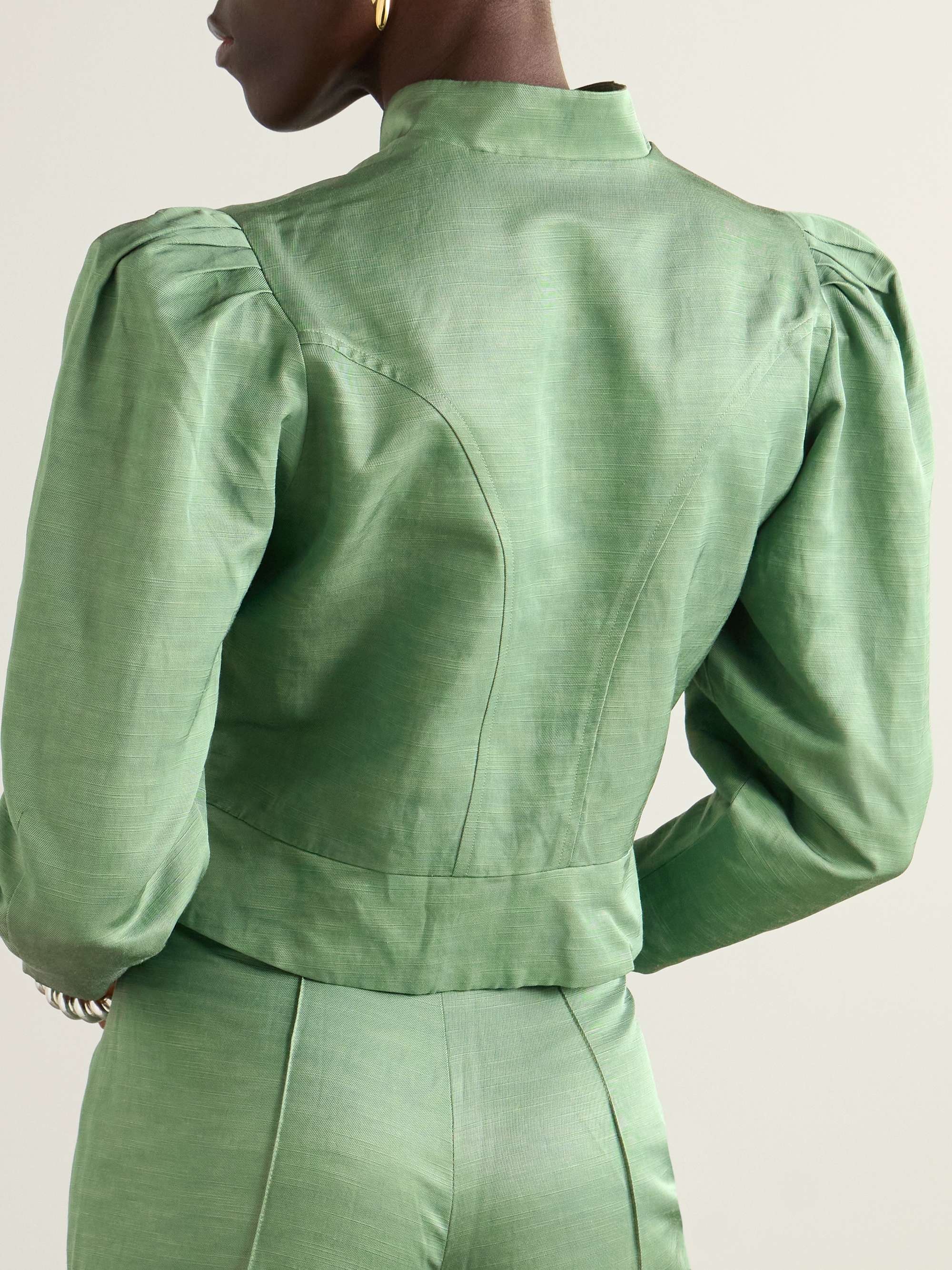 Amoako cropped woven jacket view