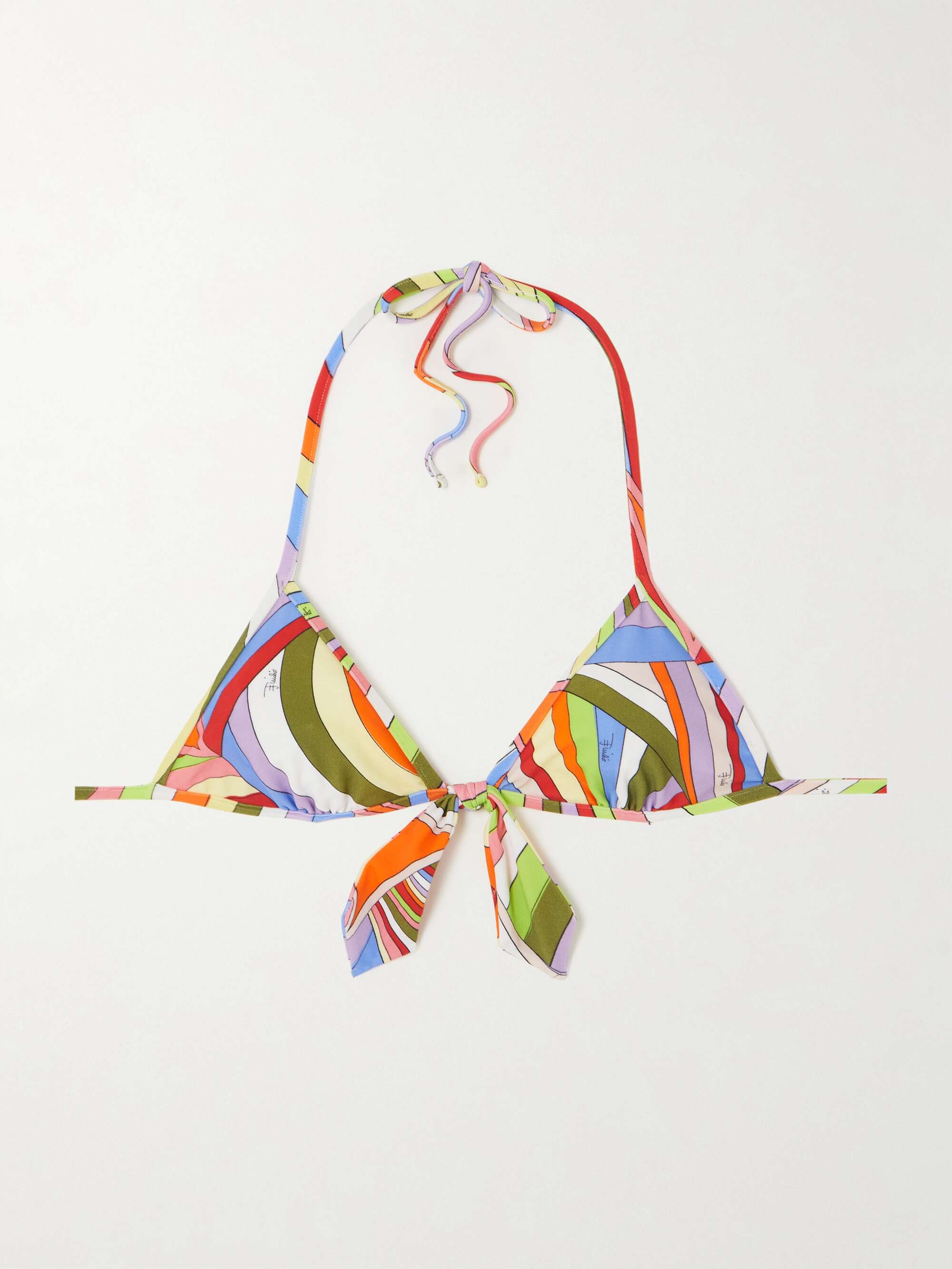 Baby Iride tie-detailed printed triangle bikini top view