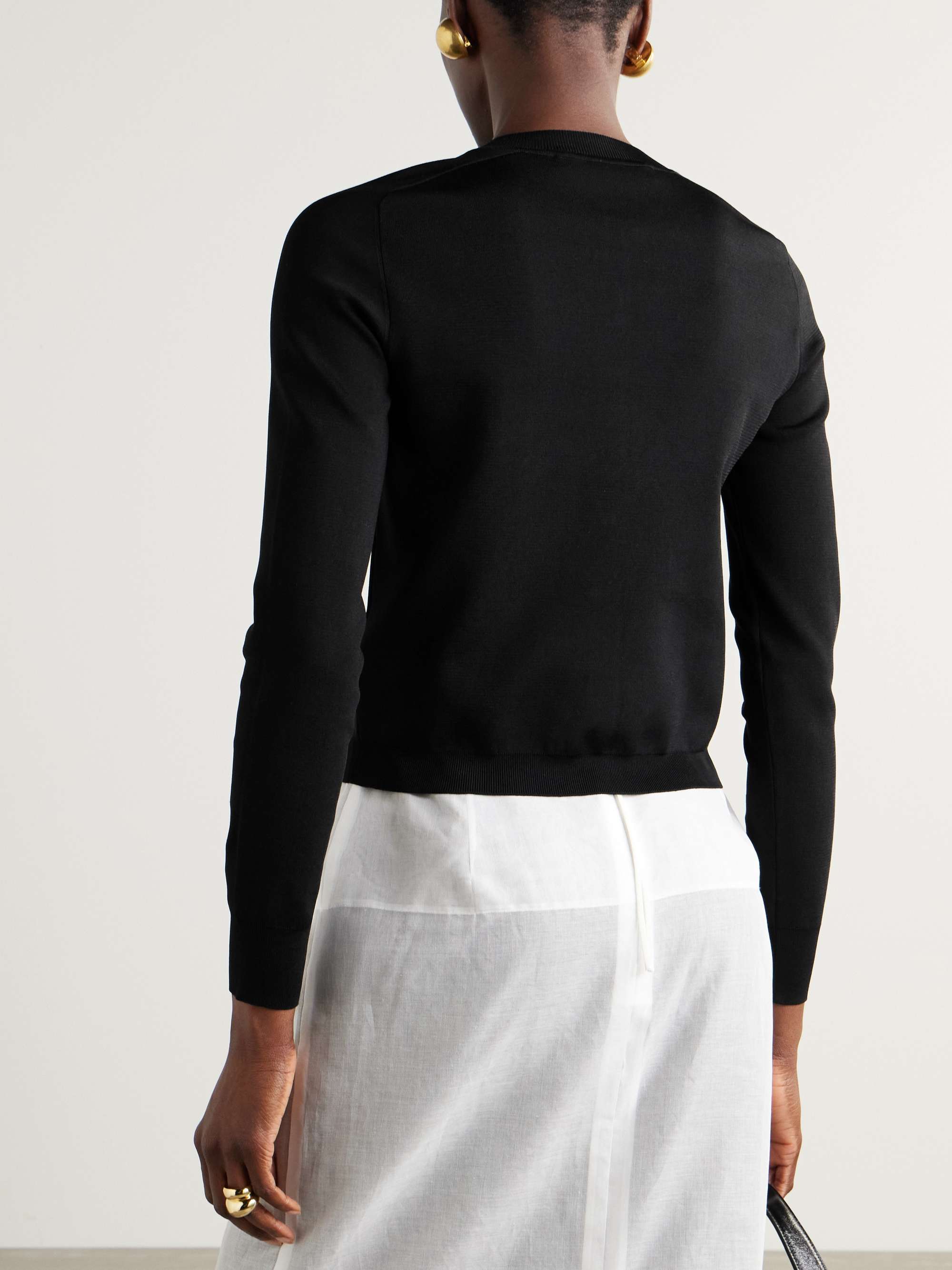 Silk-blend cardigan view