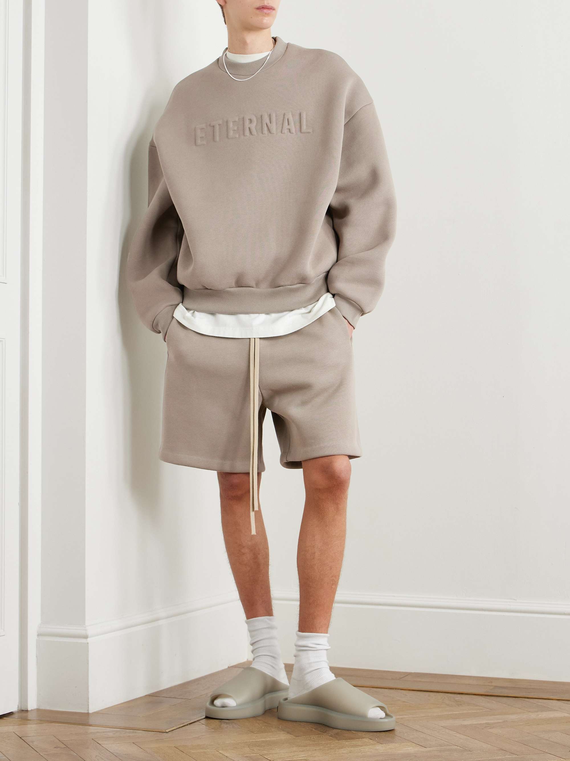Eternal Oversized Logo-Embossed Cotton-Blend Jersey Sweatshirt view