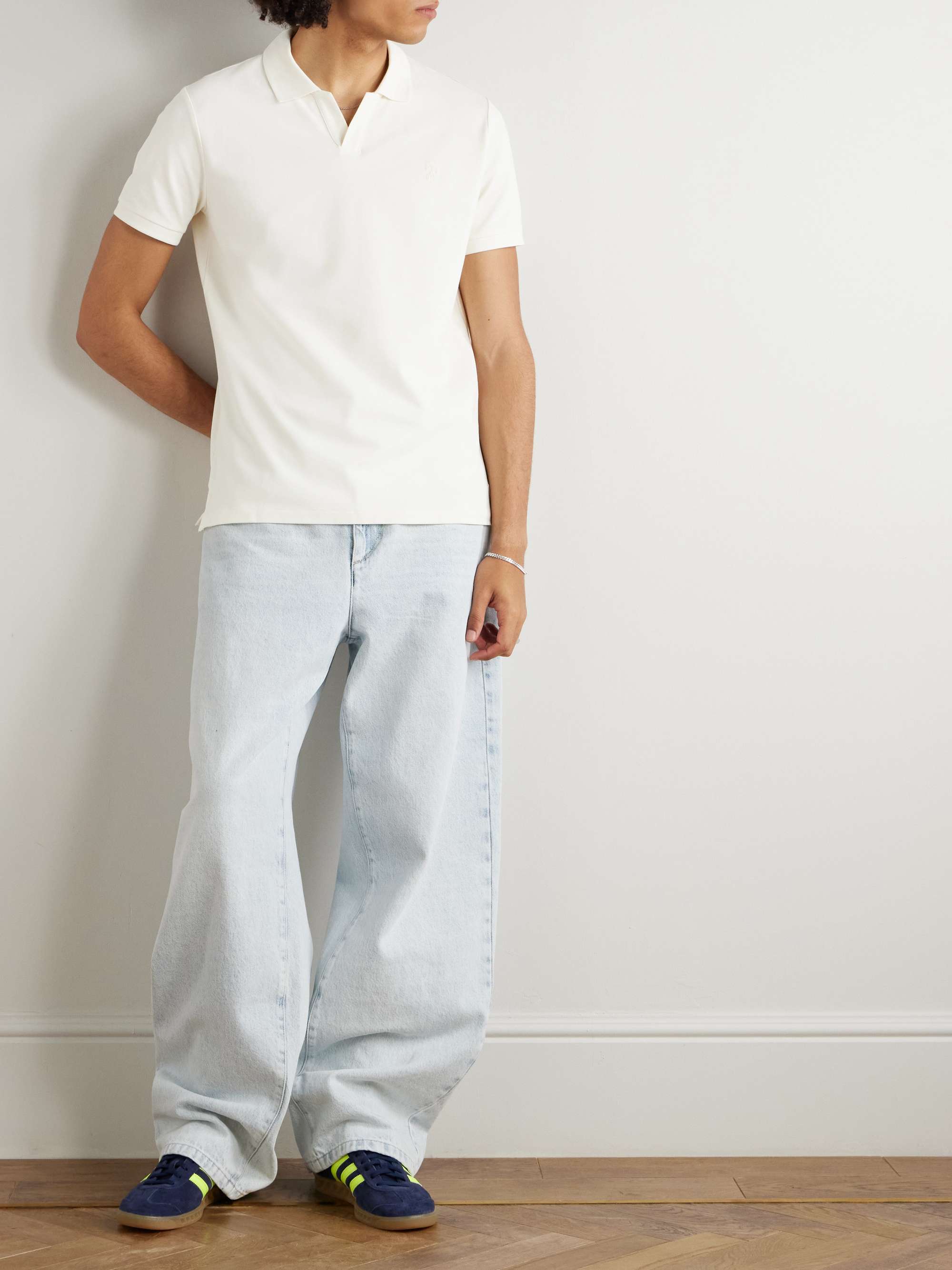 Logo-Embroidered Cotton-Blend Polo Shirt view