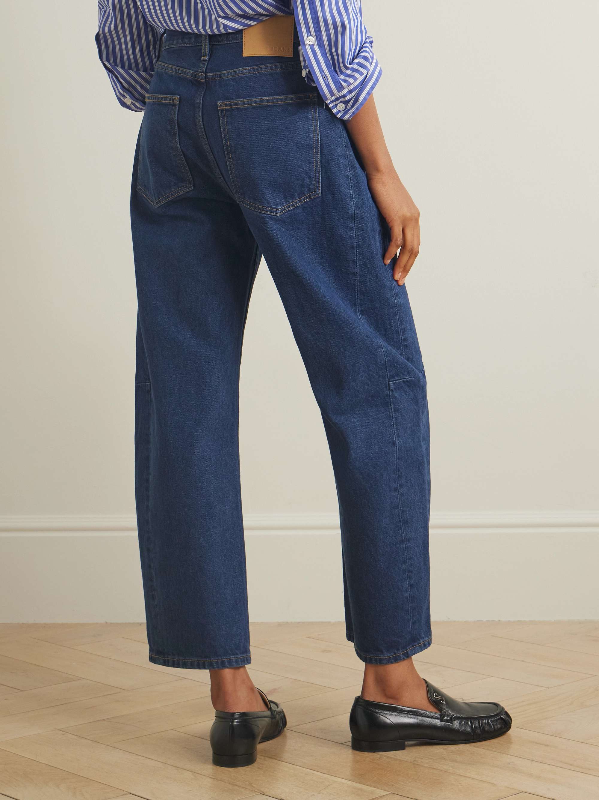 Lasso high-rise barrel-leg jeans view