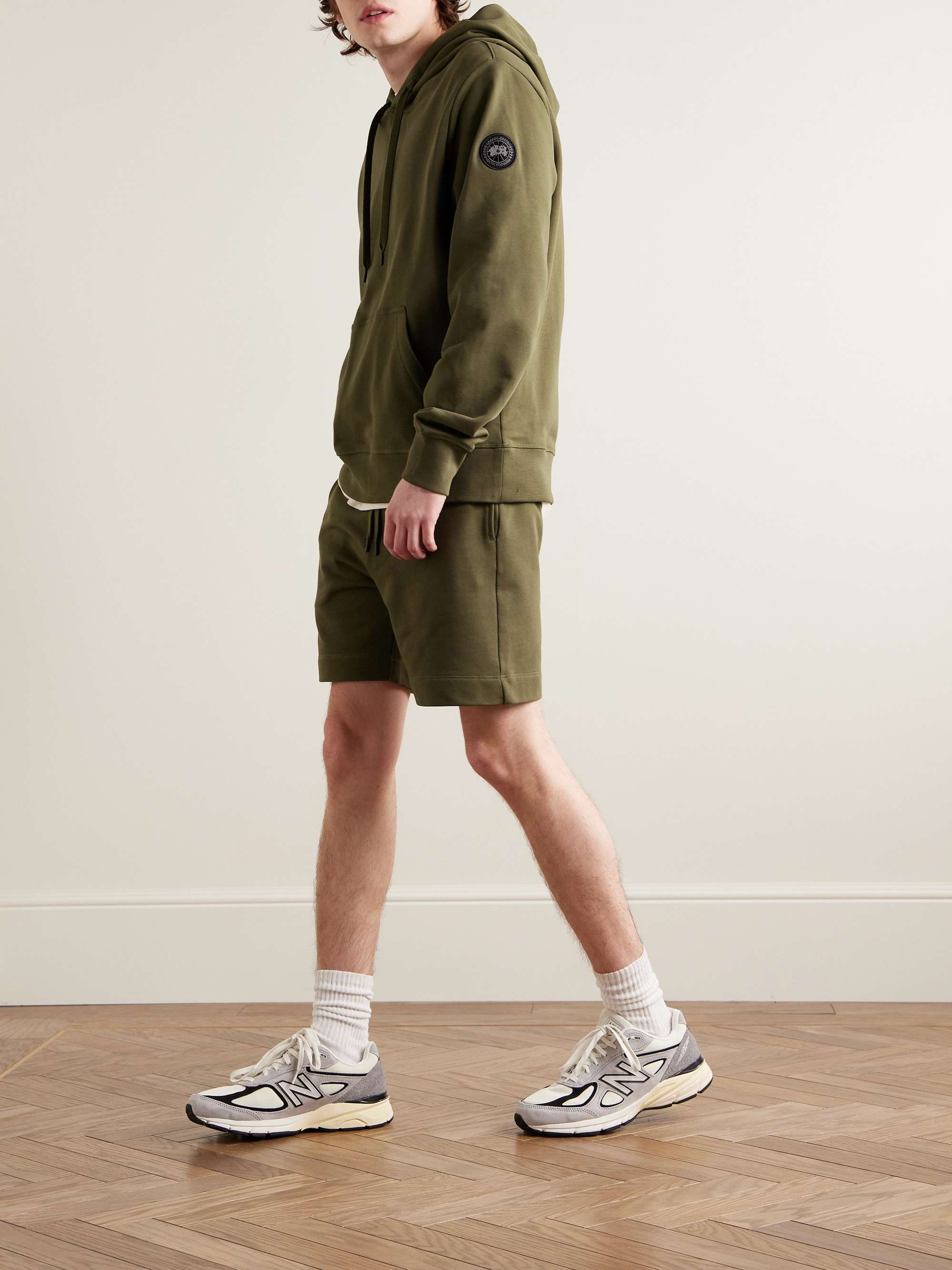 Huron Logo-Appliquéd Cotton-Jersey Hoodie view
